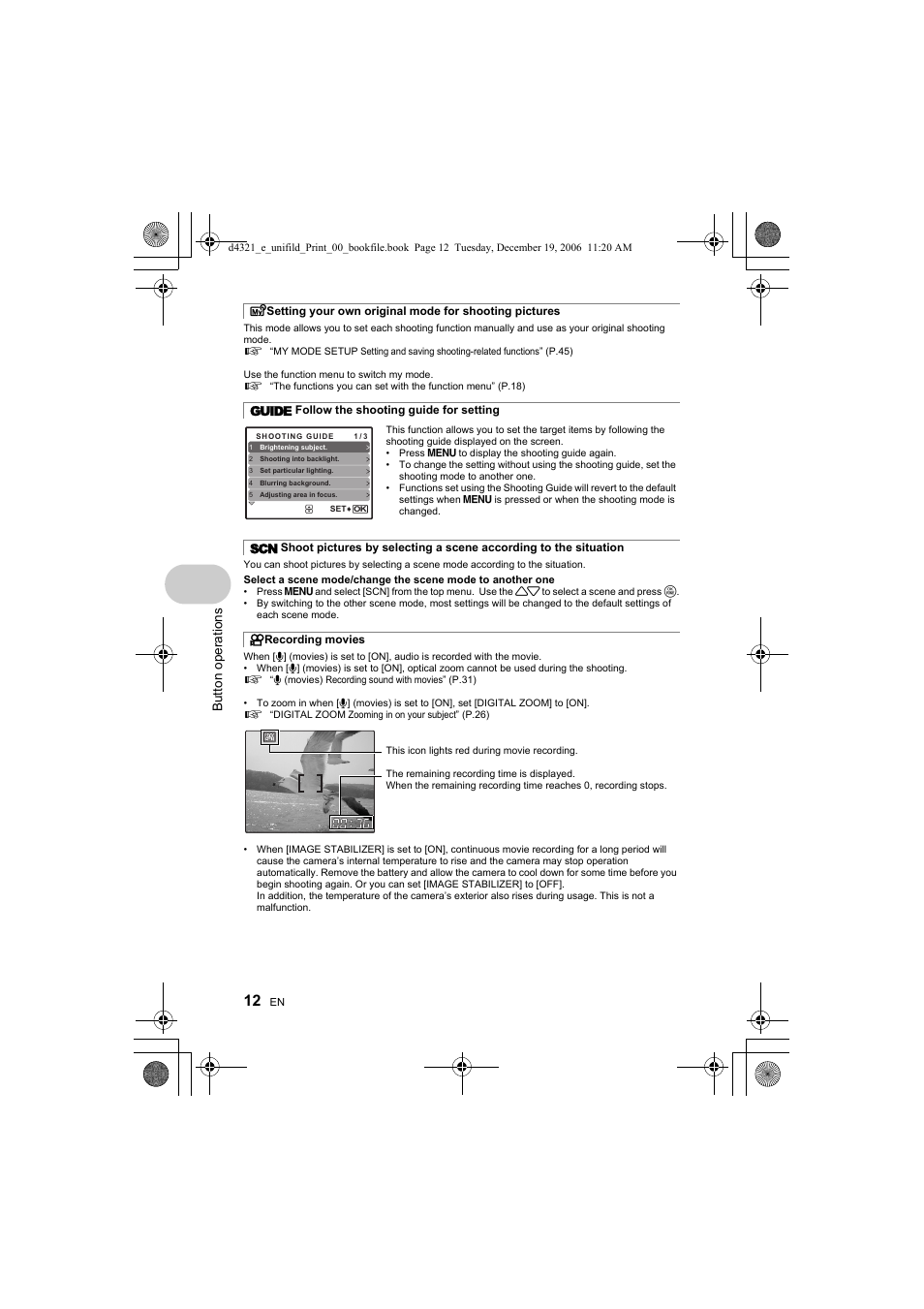 Olympus SP-550 UZ User Manual | Page 12 / 100