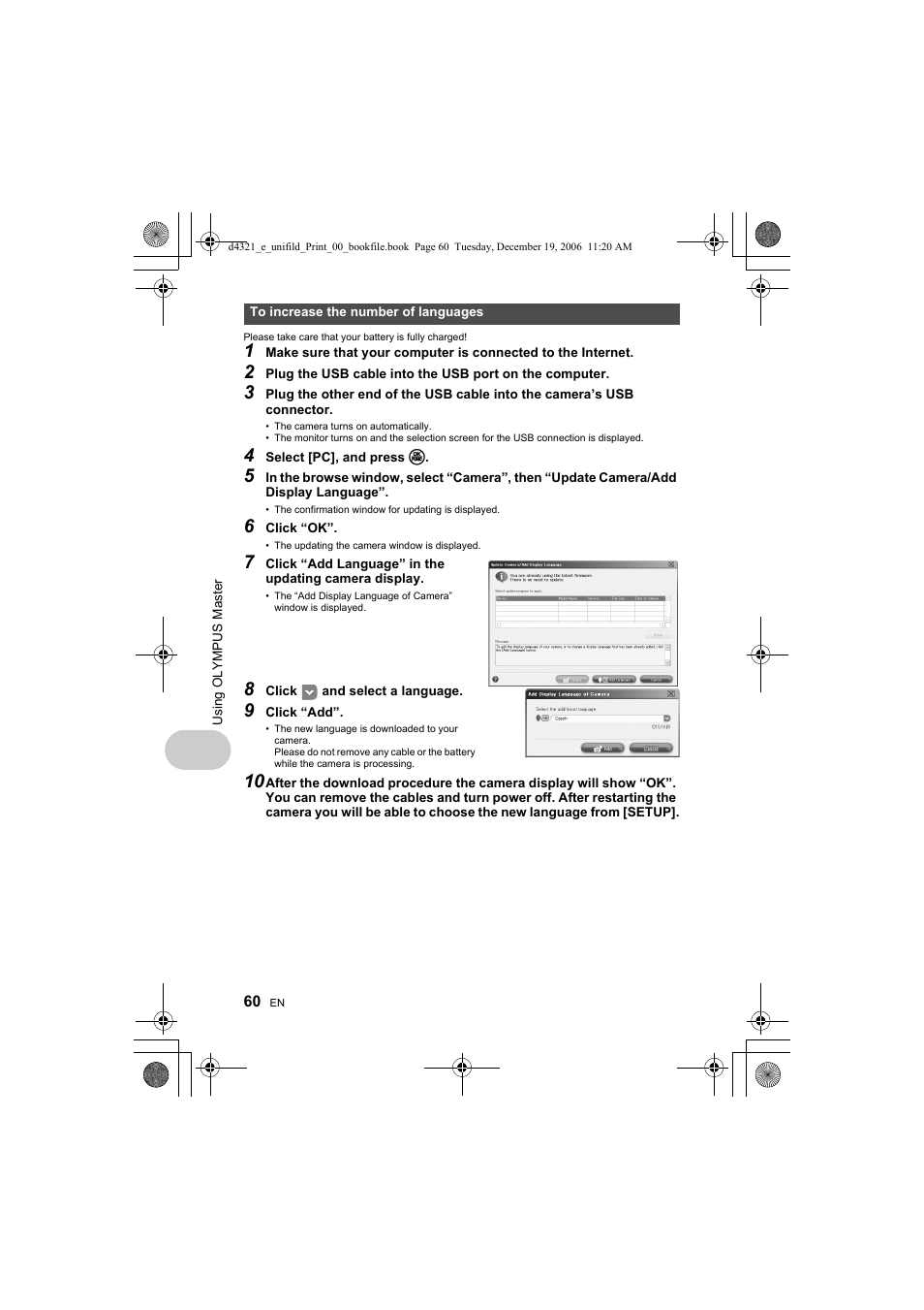 Olympus SP-550 UZ User Manual | Page 60 / 100