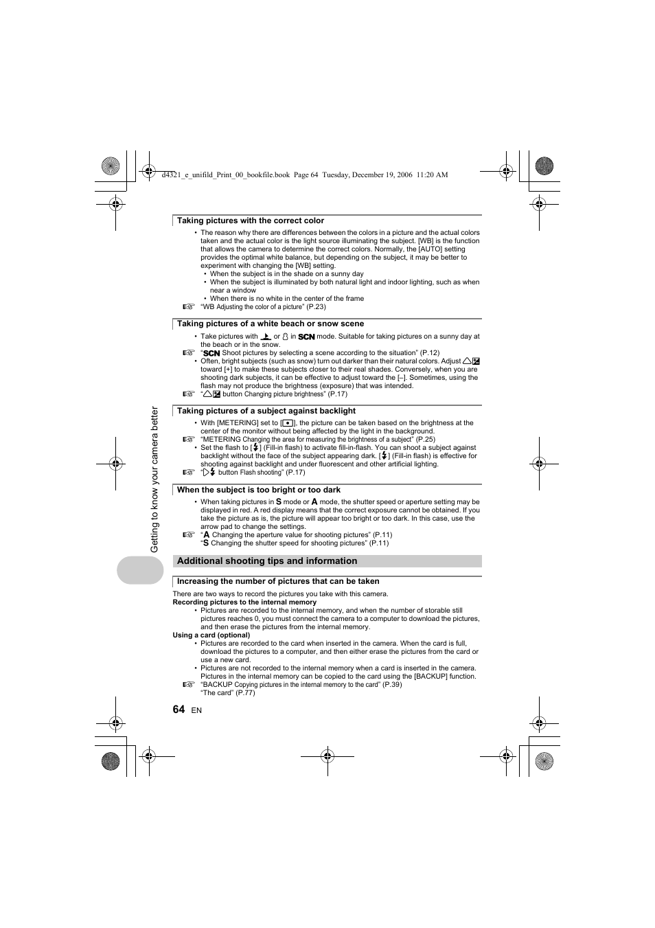 Olympus SP-550 UZ User Manual | Page 64 / 100