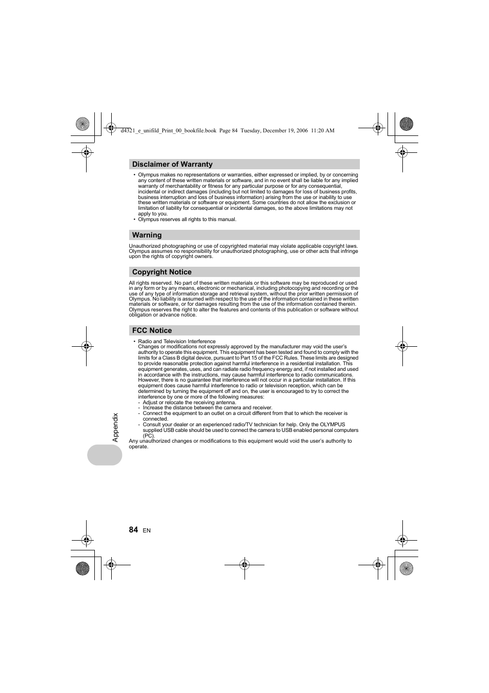 Olympus SP-550 UZ User Manual | Page 84 / 100