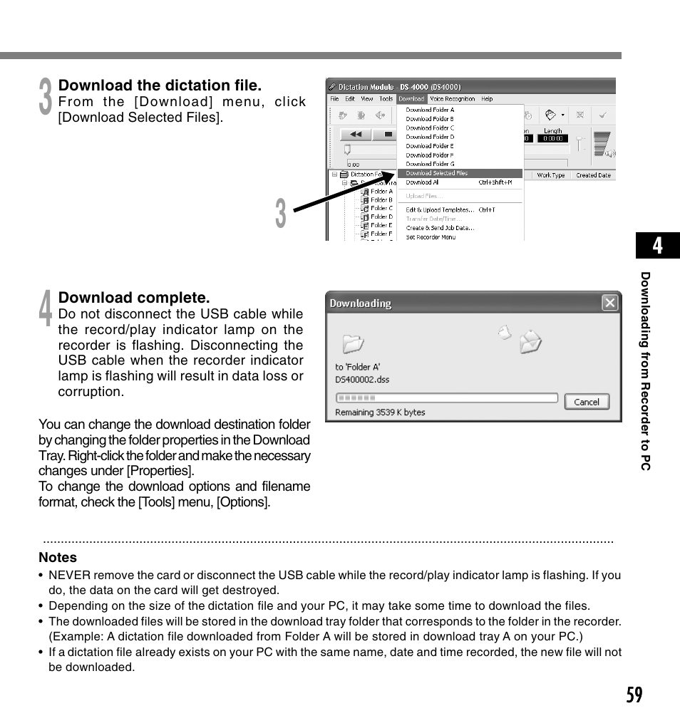 Olympus DS-4000 User Manual | Page 59 / 88