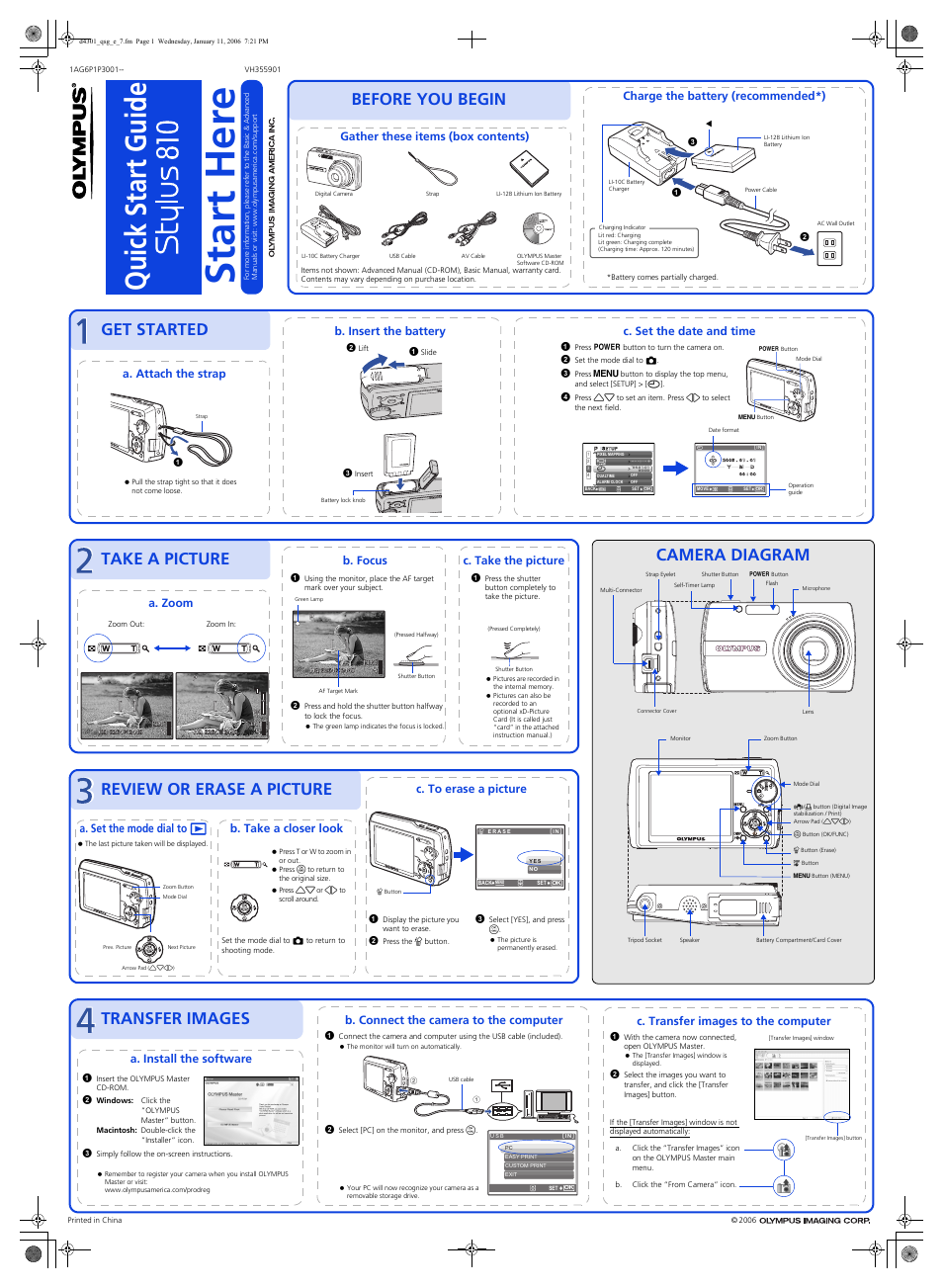 Olympus Stylus 810 User Manual | 1 page