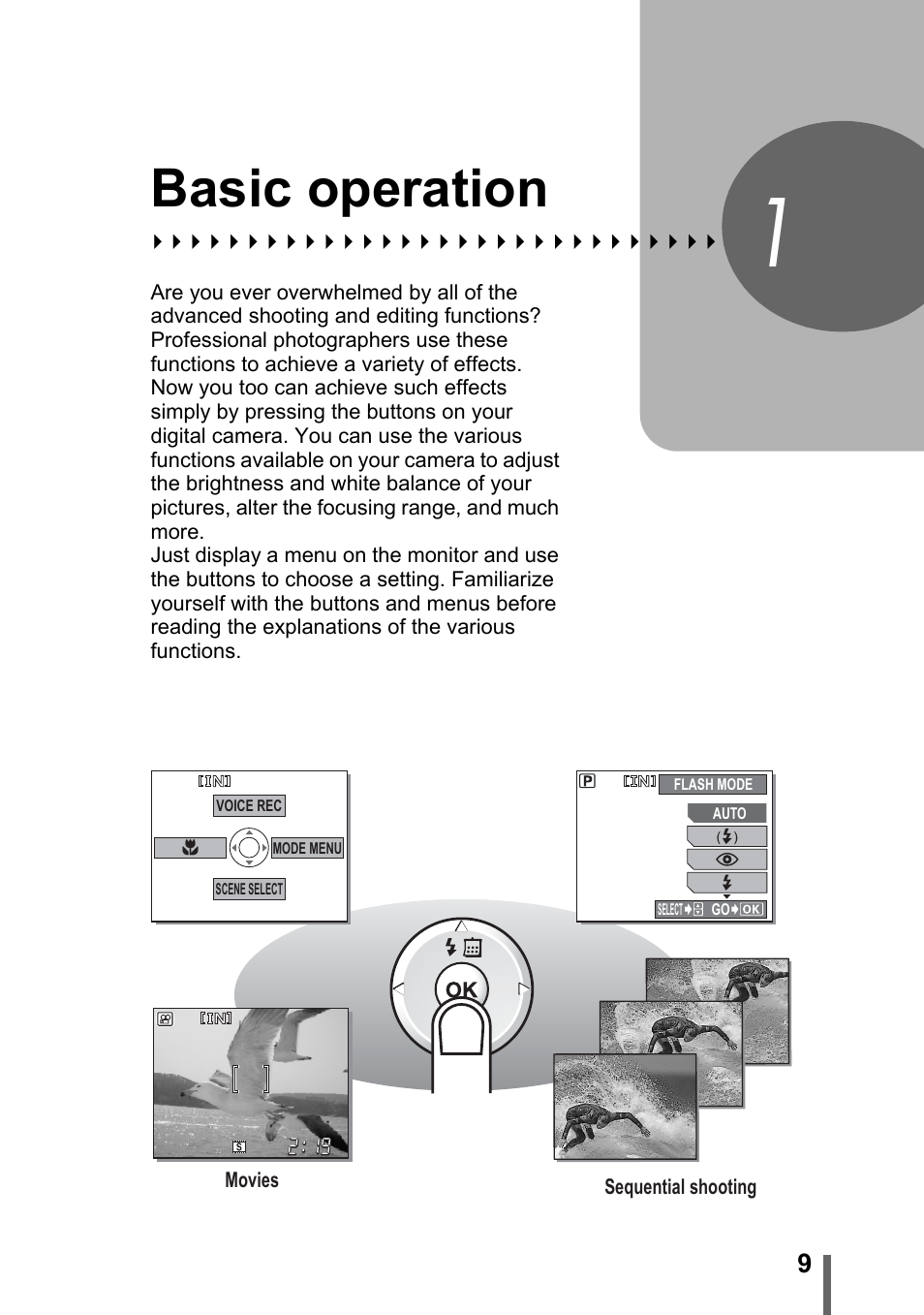 1 basic operation, Basic operation, P. 9 | Olympus IR-300 User Manual | Page 9 / 182