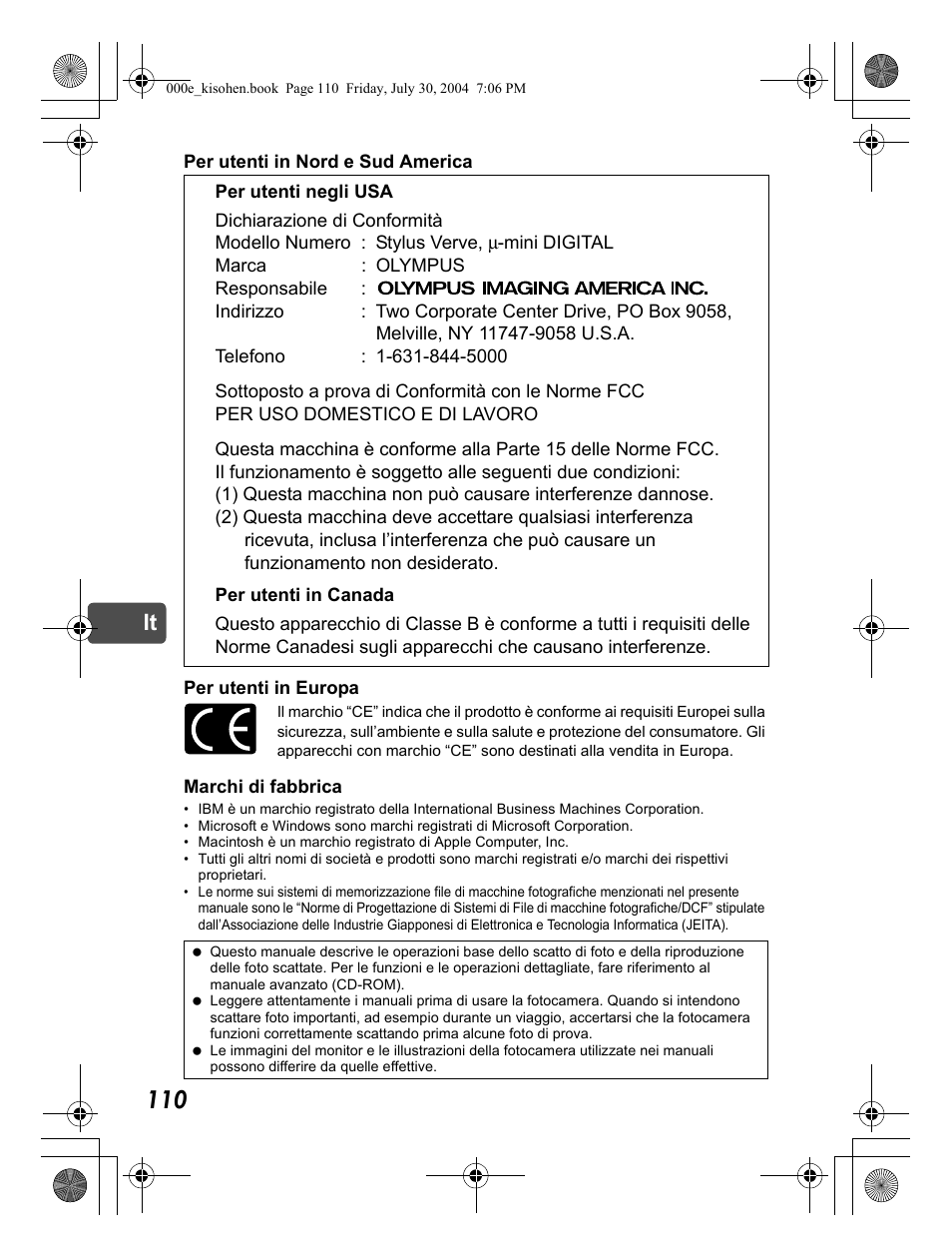 Olympus Stylus Verve User Manual | Page 110 / 163