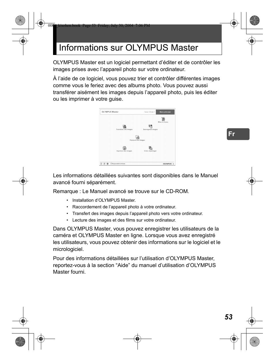 Informations sur olympus master | Olympus Stylus Verve User Manual | Page 53 / 163