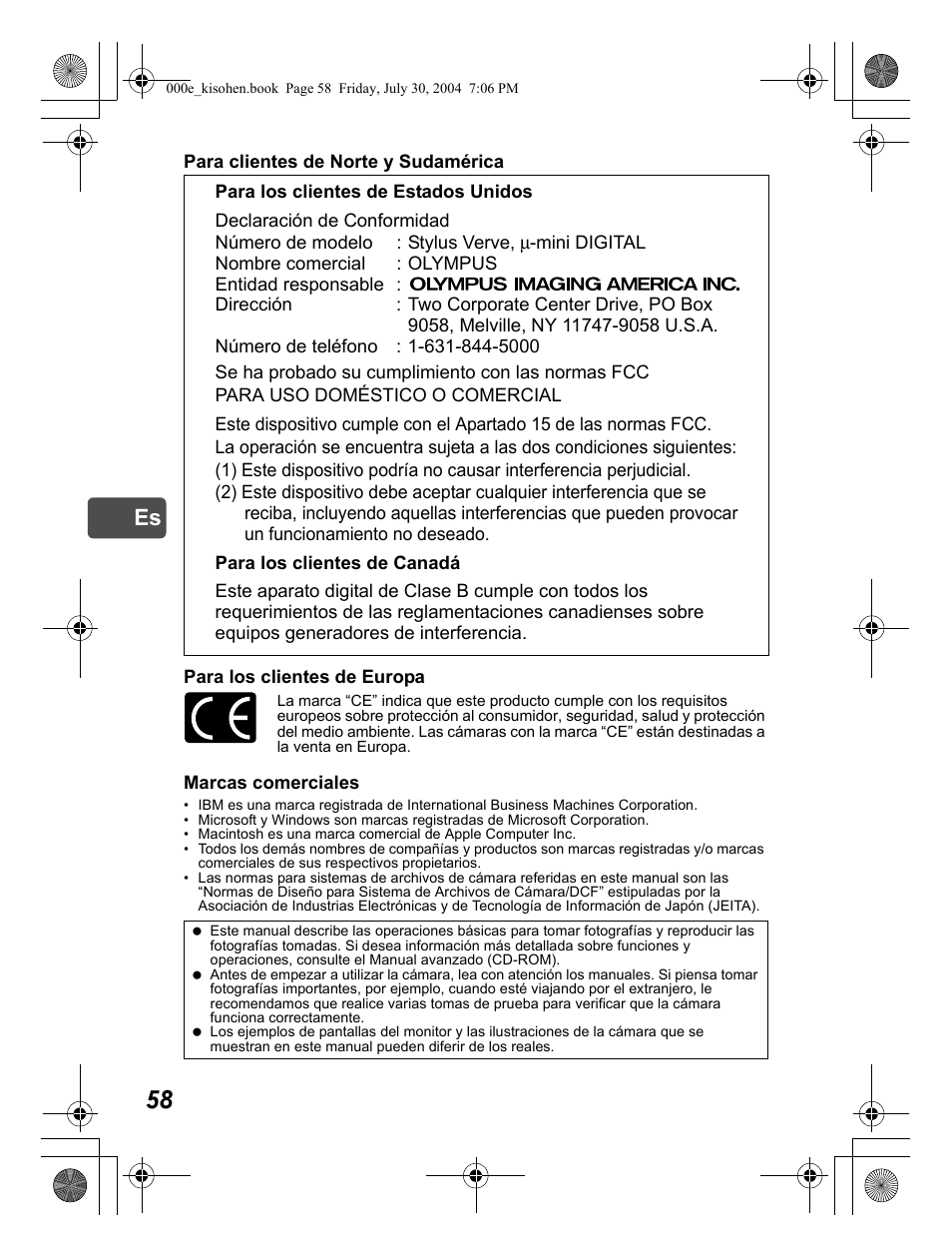 Olympus Stylus Verve User Manual | Page 58 / 163