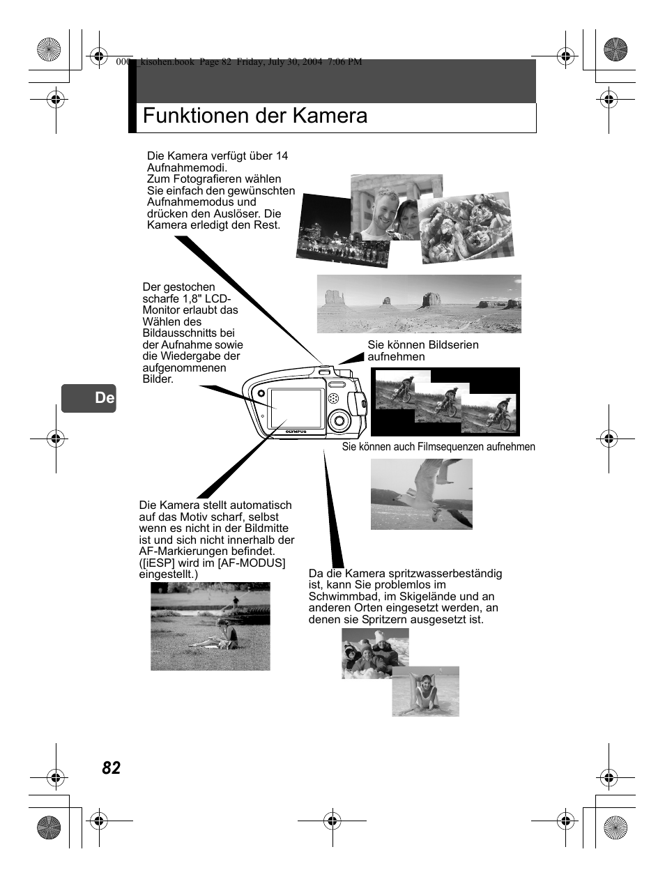 Funktionen der kamera | Olympus Stylus Verve User Manual | Page 82 / 163