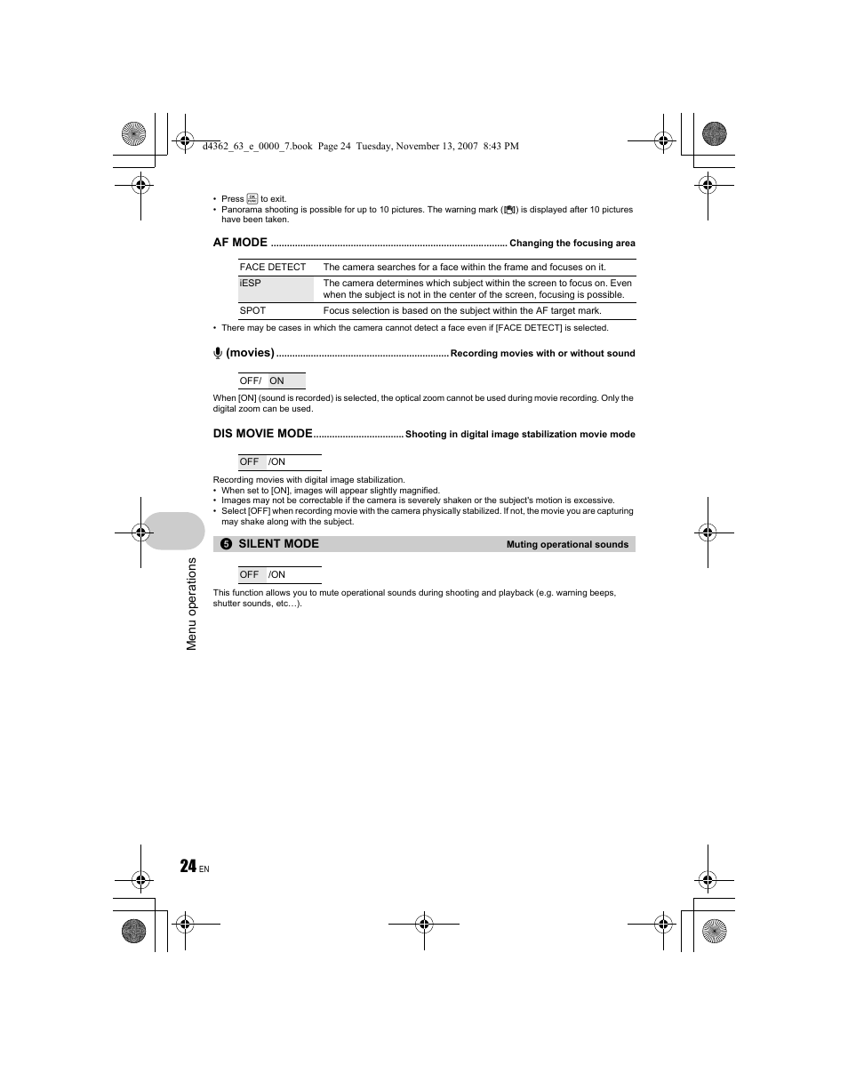 Olympus FE-340 User Manual | Page 24 / 68