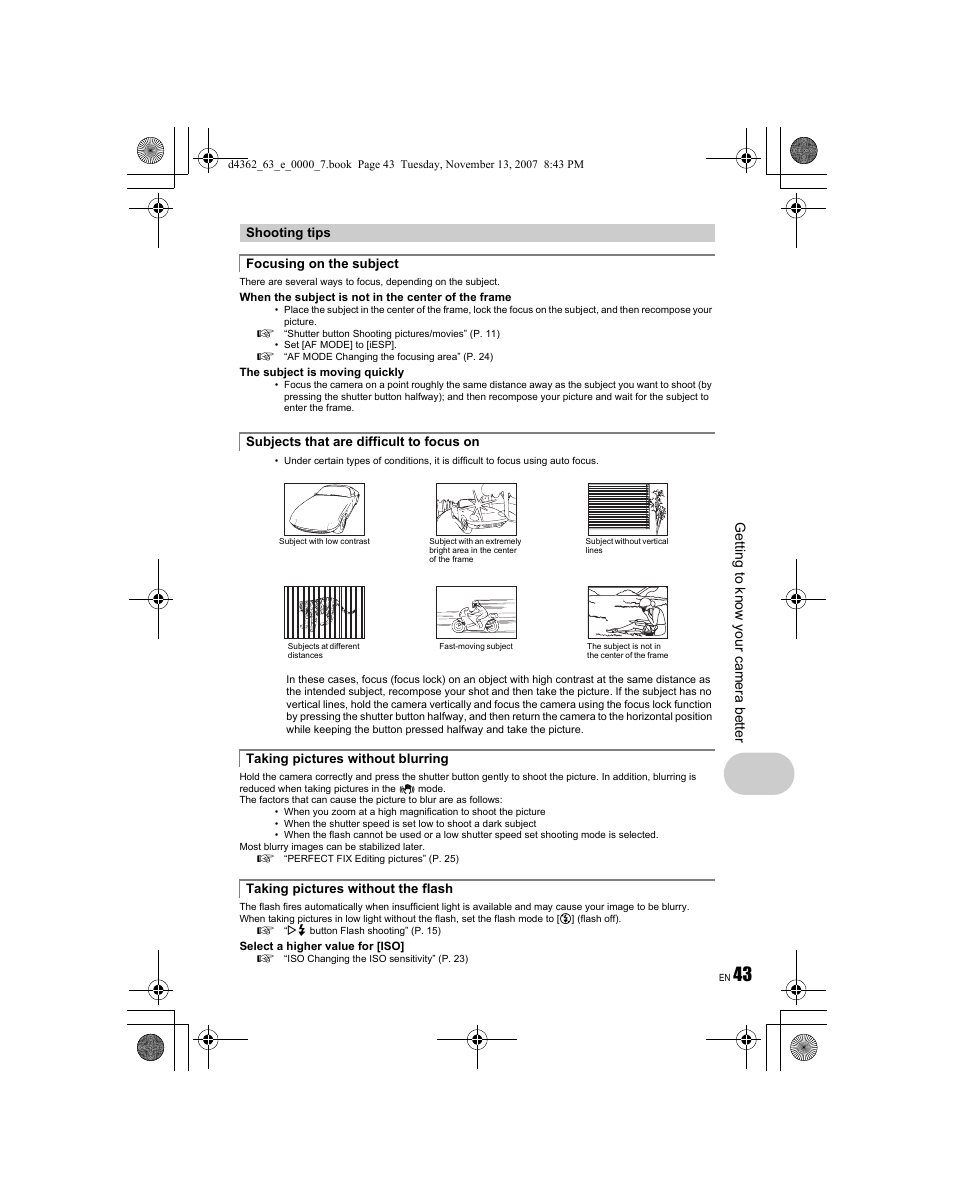 Gett ing to kn ow yo ur ca mera bet te r | Olympus FE-340 User Manual | Page 43 / 68