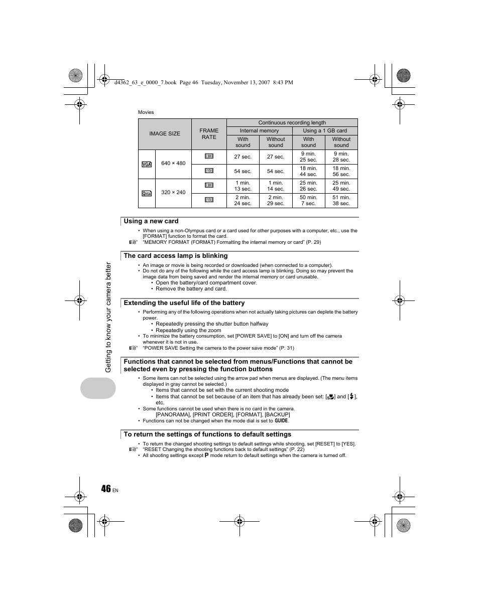 Olympus FE-340 User Manual | Page 46 / 68
