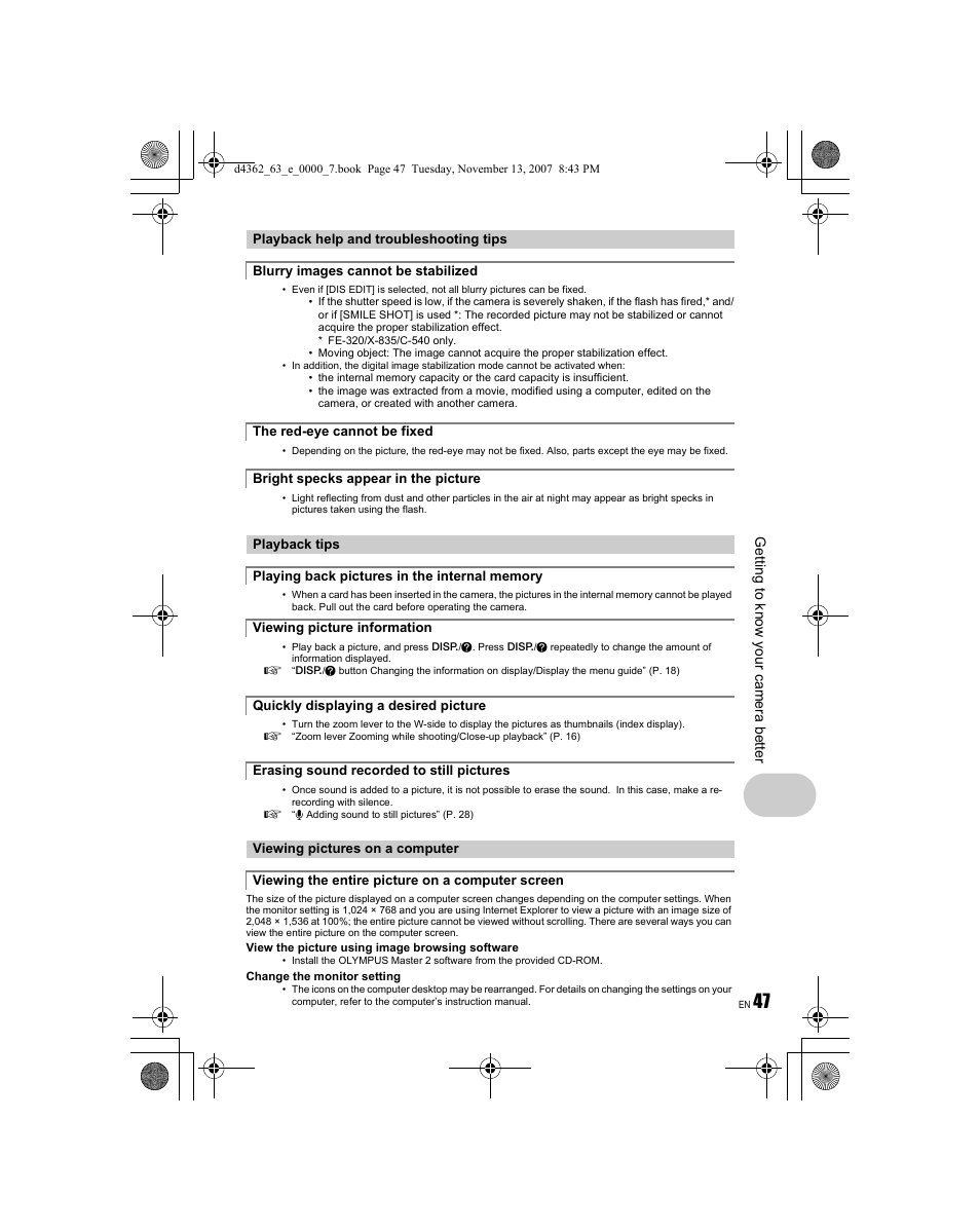 Olympus FE-340 User Manual | Page 47 / 68