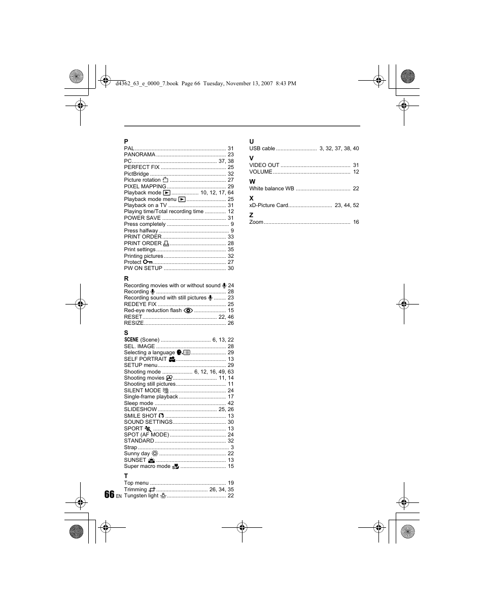 Olympus FE-340 User Manual | Page 66 / 68