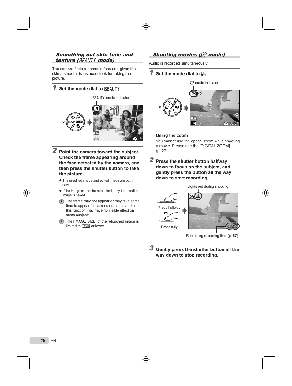 Olympus STYLUS 7000 User Manual | Page 18 / 70