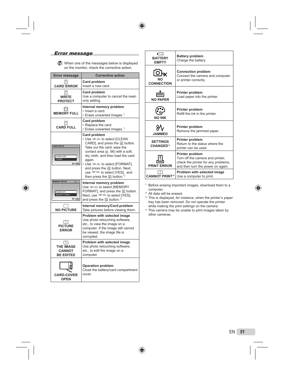 51 en error message | Olympus STYLUS 7000 User Manual | Page 51 / 70