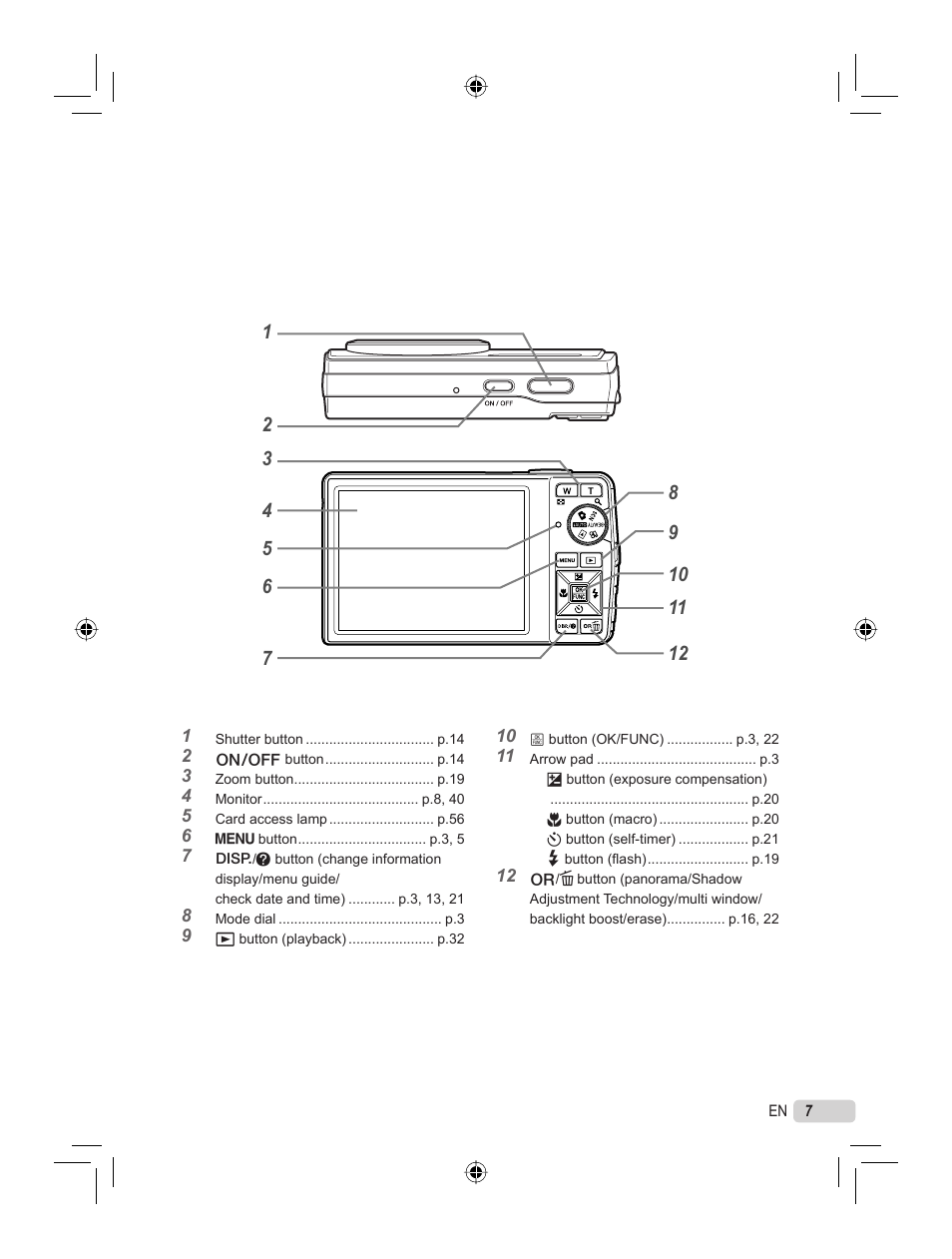 Olympus STYLUS 7000 User Manual | Page 7 / 70