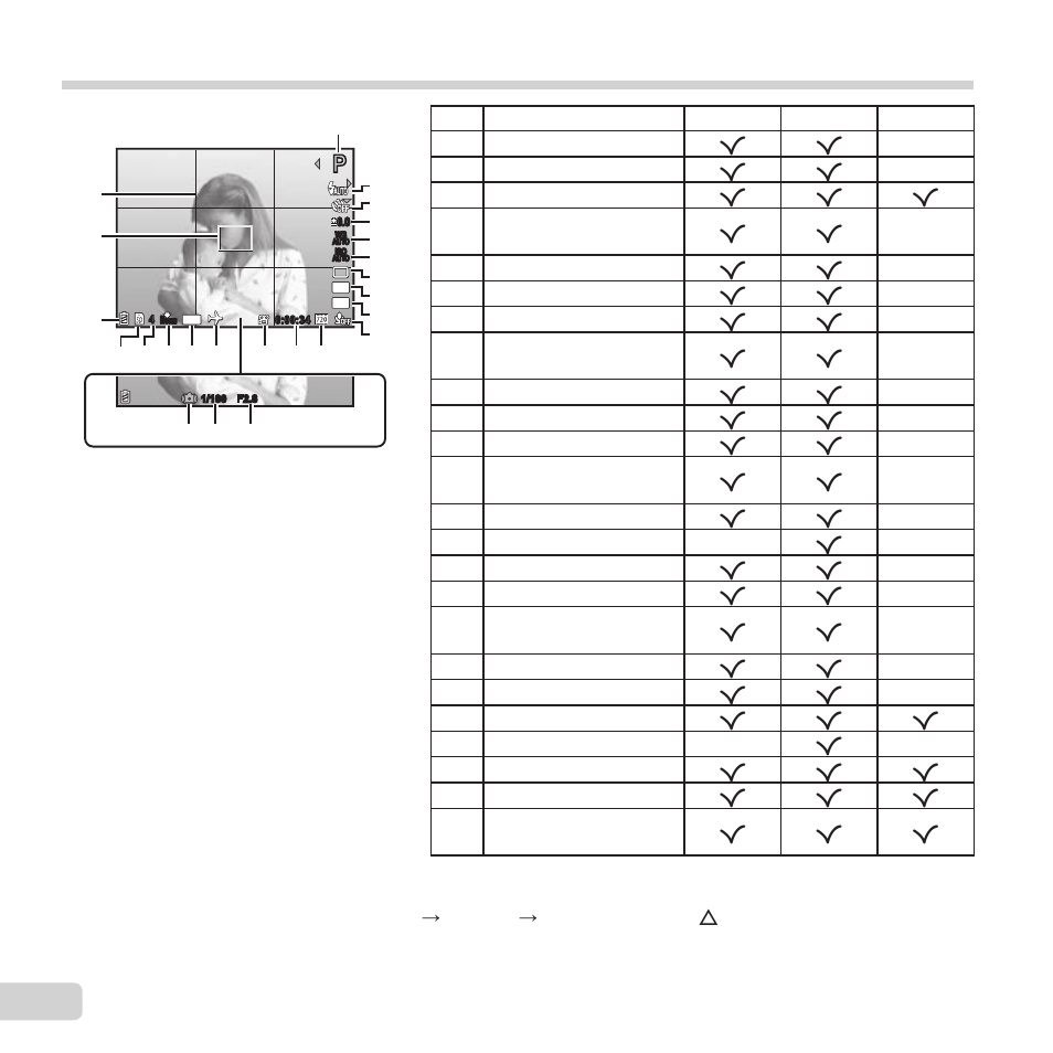 Shooting screen displays, 12 en, Switching the displays | Olympus VG-190 User Manual | Page 12 / 78