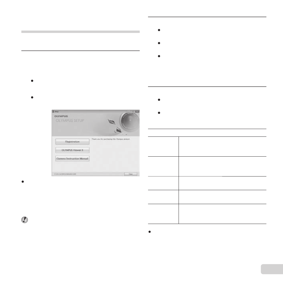 Installing the pc software and registering user, 43 en, Insert the supplied cd in a cd- rom drive | Register your olympus product, Install olympus viewer 3 | Olympus VG-190 User Manual | Page 43 / 78