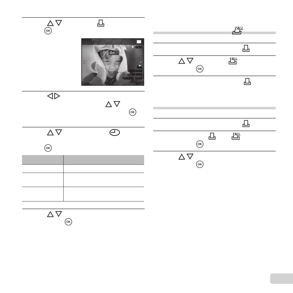 Resetting all print reservation data | Olympus VG-190 User Manual | Page 49 / 78