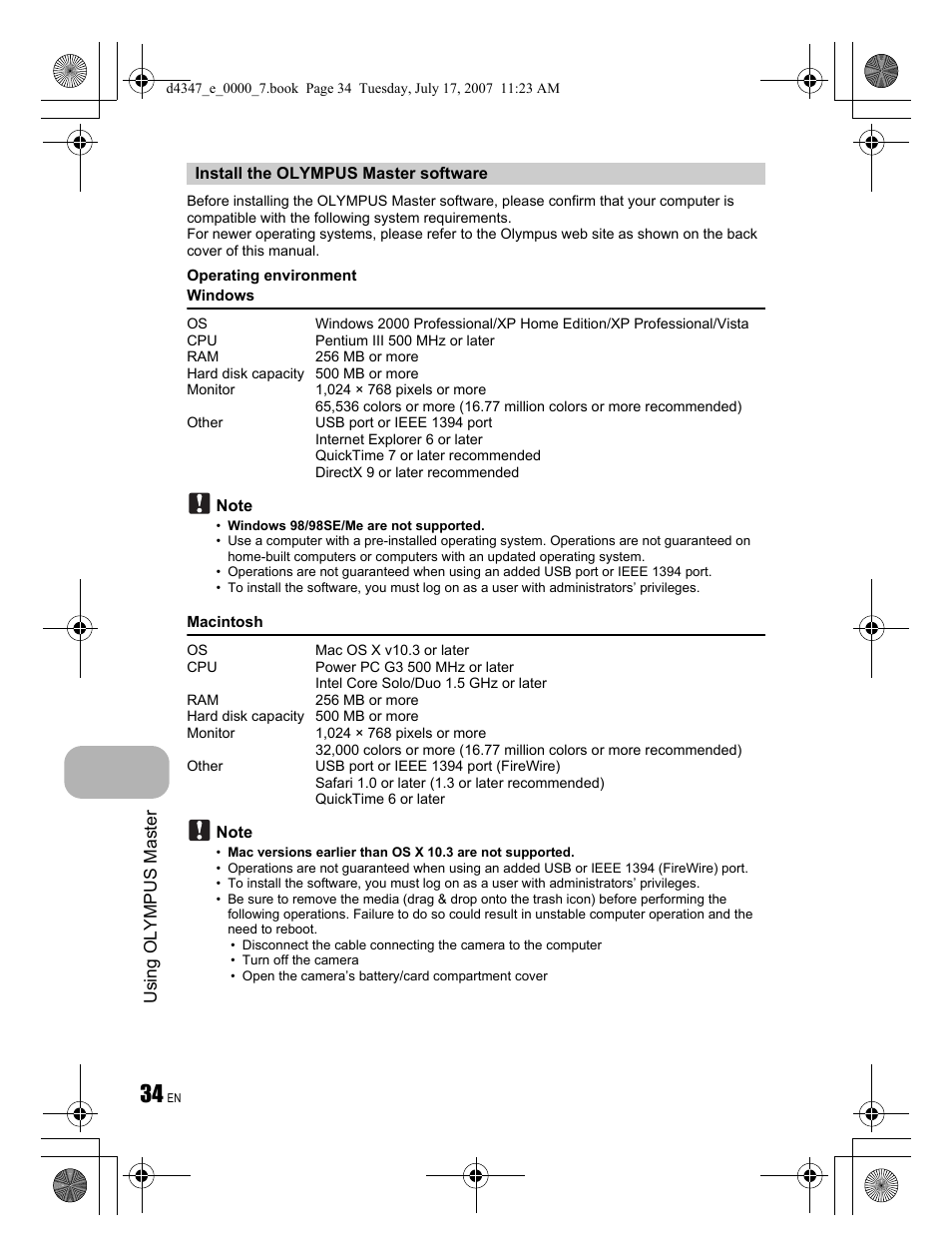 Olympus FE-290 User Manual | Page 34 / 68