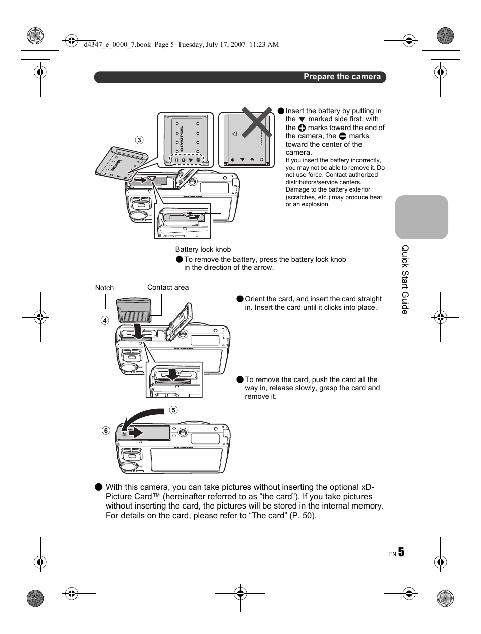 Olympus FE-290 User Manual | Page 5 / 68