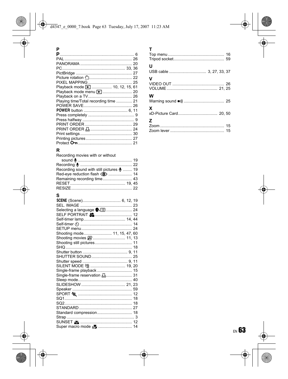 Olympus FE-290 User Manual | Page 63 / 68