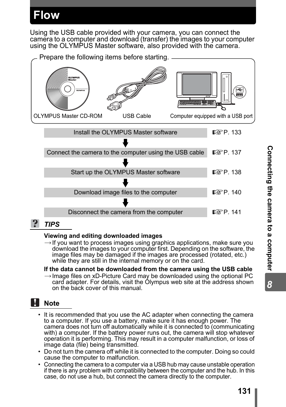 Flow | Olympus SP-700 User Manual | Page 131 / 187