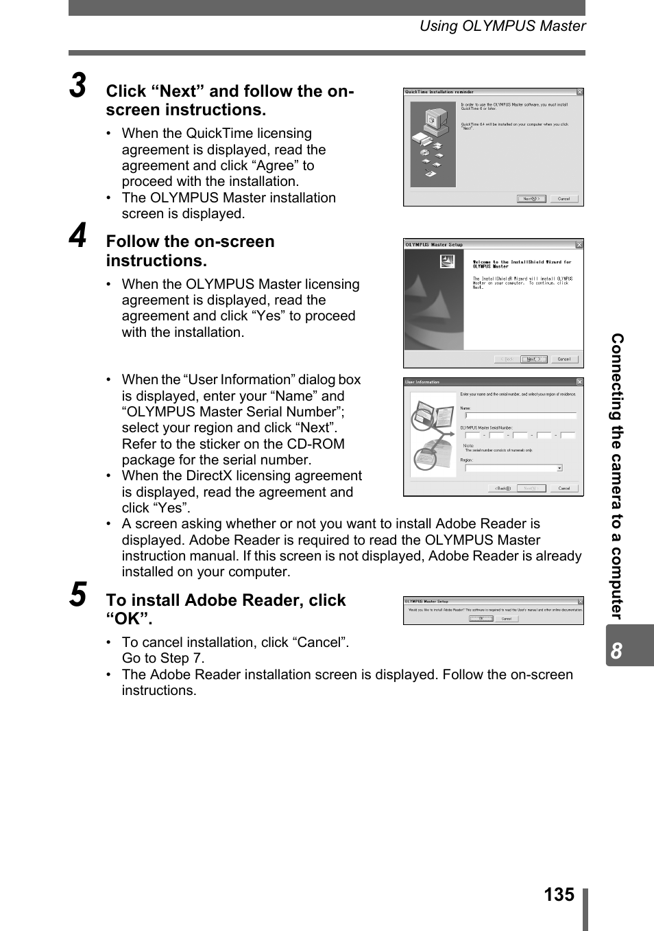 Olympus SP-700 User Manual | Page 135 / 187