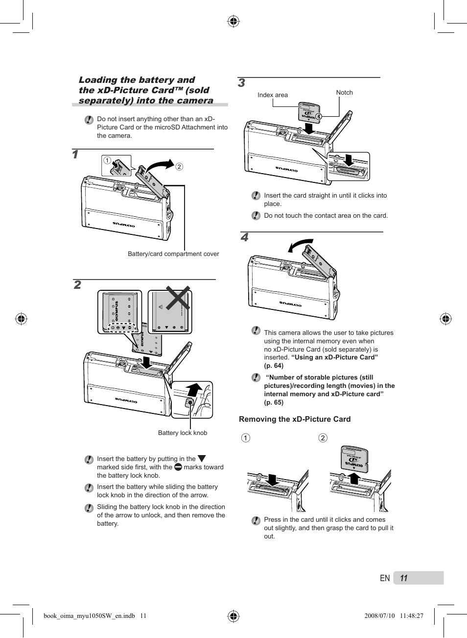 Olympus Stylus 1050 SW User Manual | Page 11 / 86