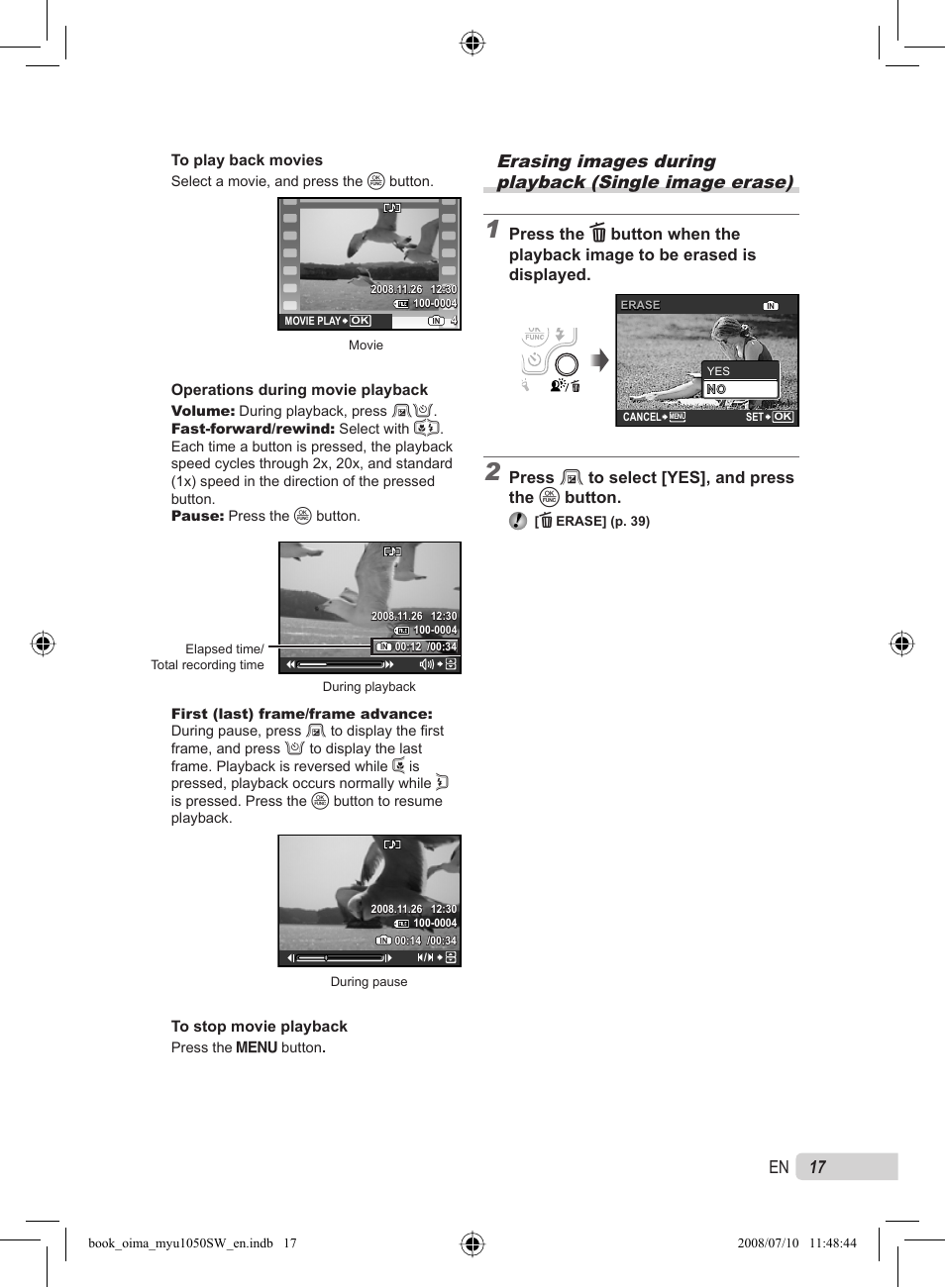 17 en | Olympus Stylus 1050 SW User Manual | Page 17 / 86