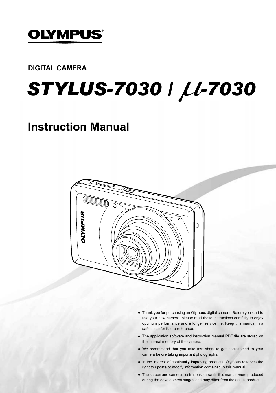 Olympus STYLUS 7030 User Manual | 73 pages