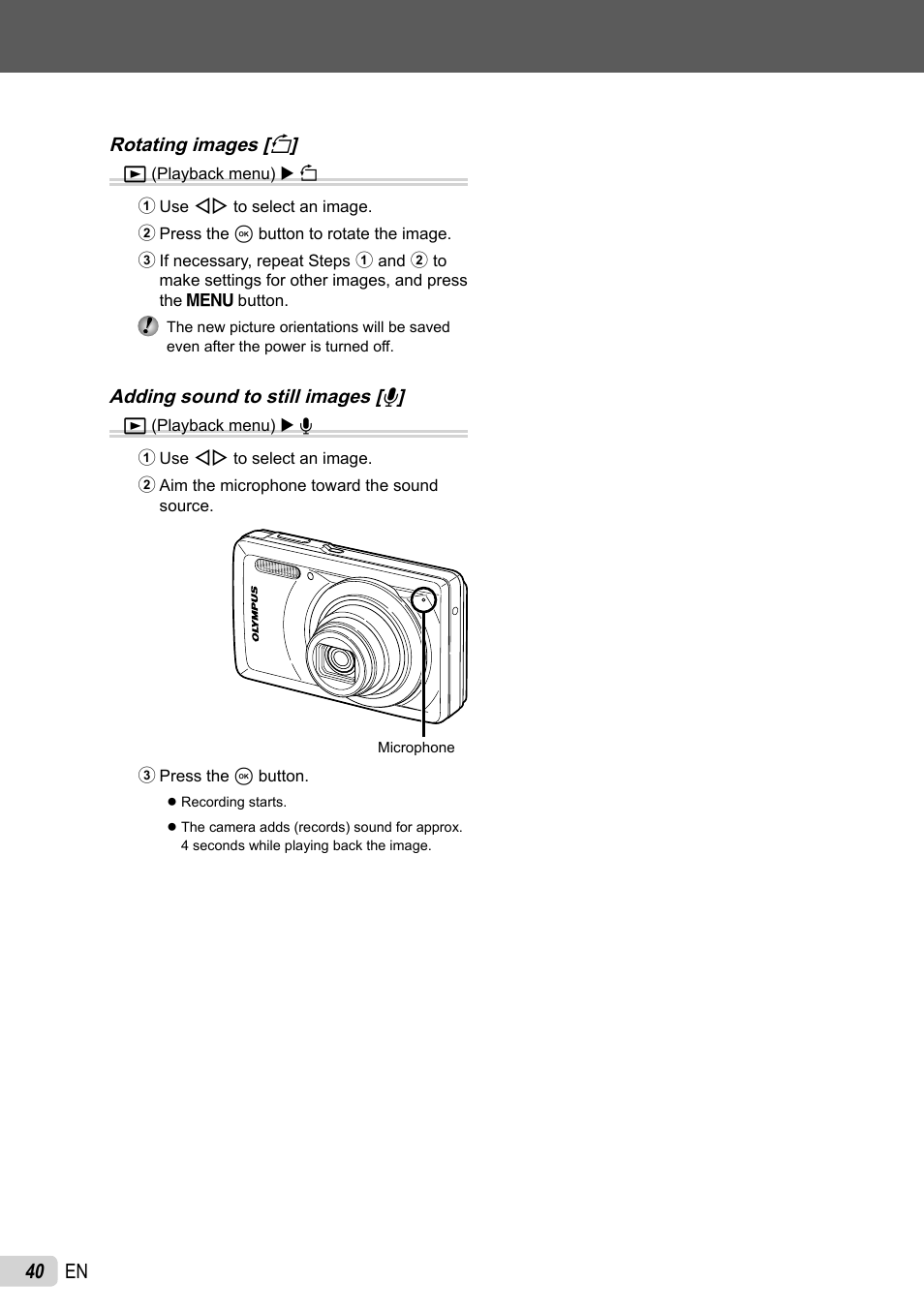 40 en | Olympus STYLUS 7030 User Manual | Page 40 / 73