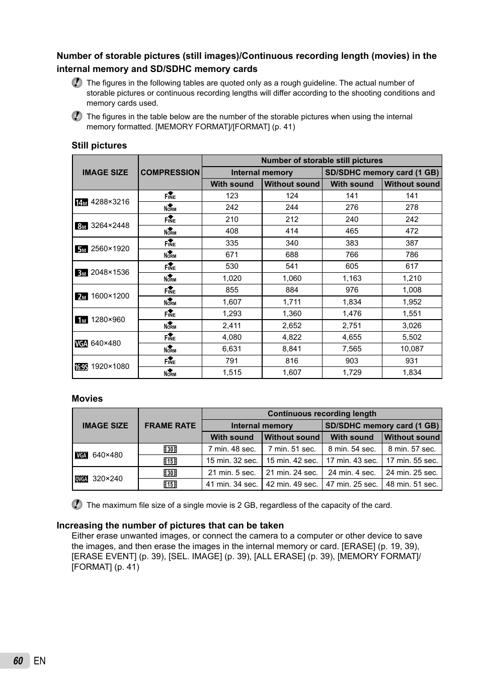 60 en | Olympus STYLUS 7030 User Manual | Page 60 / 73