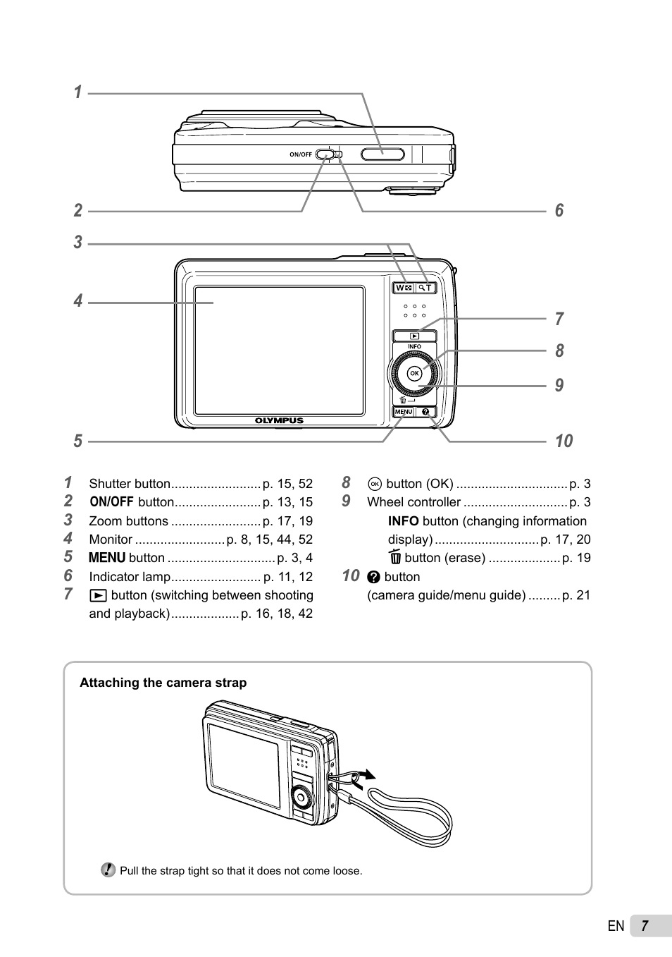 Olympus STYLUS 7030 User Manual | Page 7 / 73