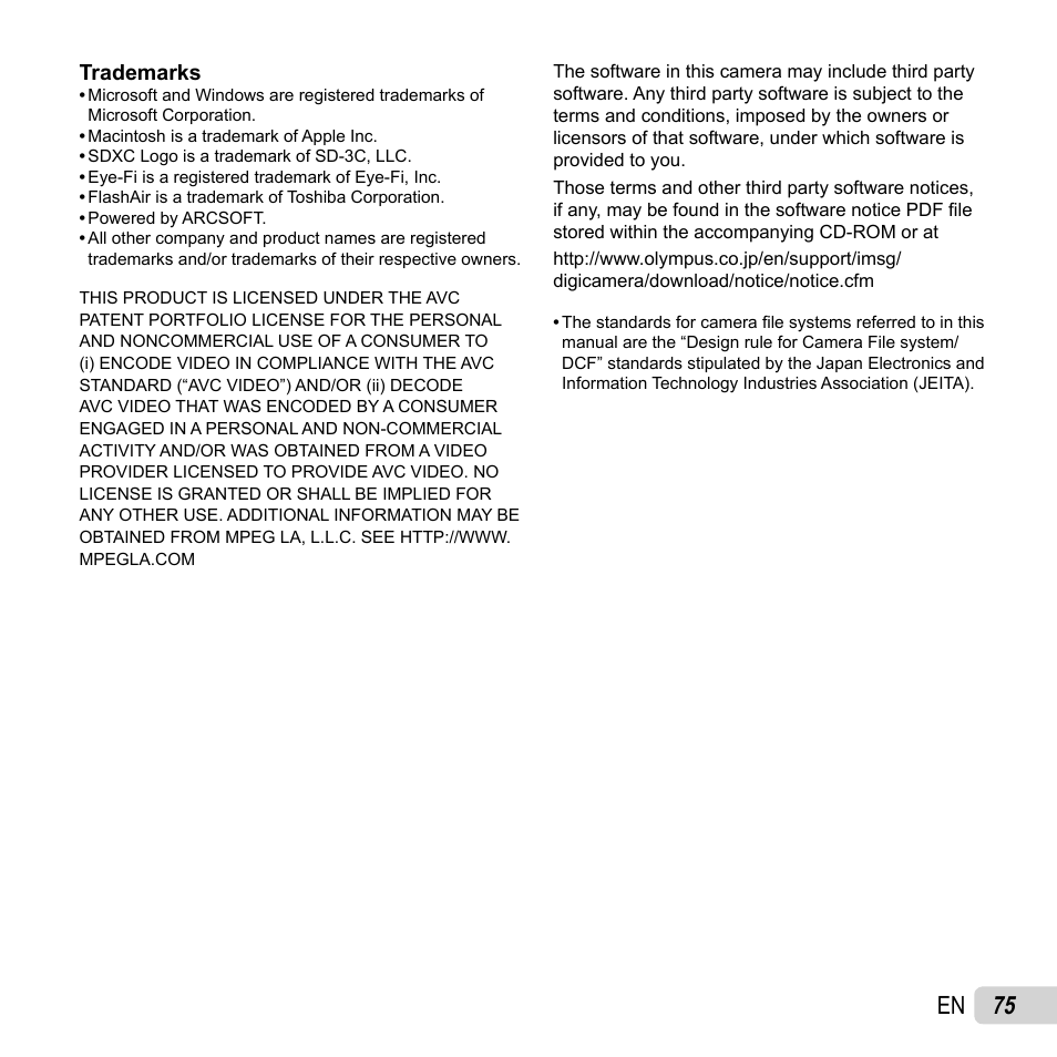 75 en | Olympus SH-50 iHS User Manual | Page 75 / 88
