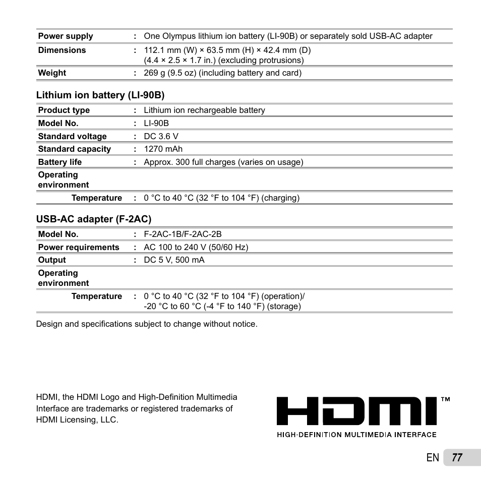 77 en | Olympus SH-50 iHS User Manual | Page 77 / 88