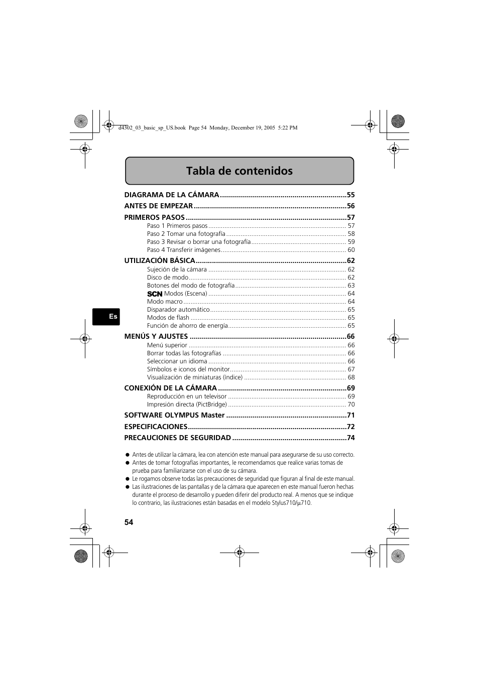 Olympus STYLUS 700 User Manual | Page 54 / 84