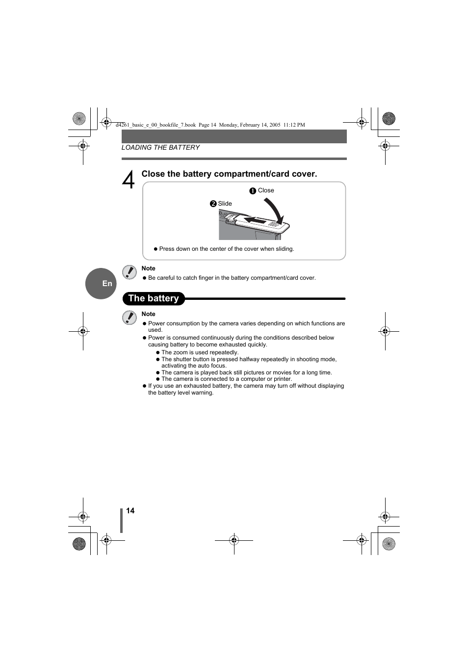 Othe battery | Olympus D-630 Zoom User Manual | Page 14 / 100