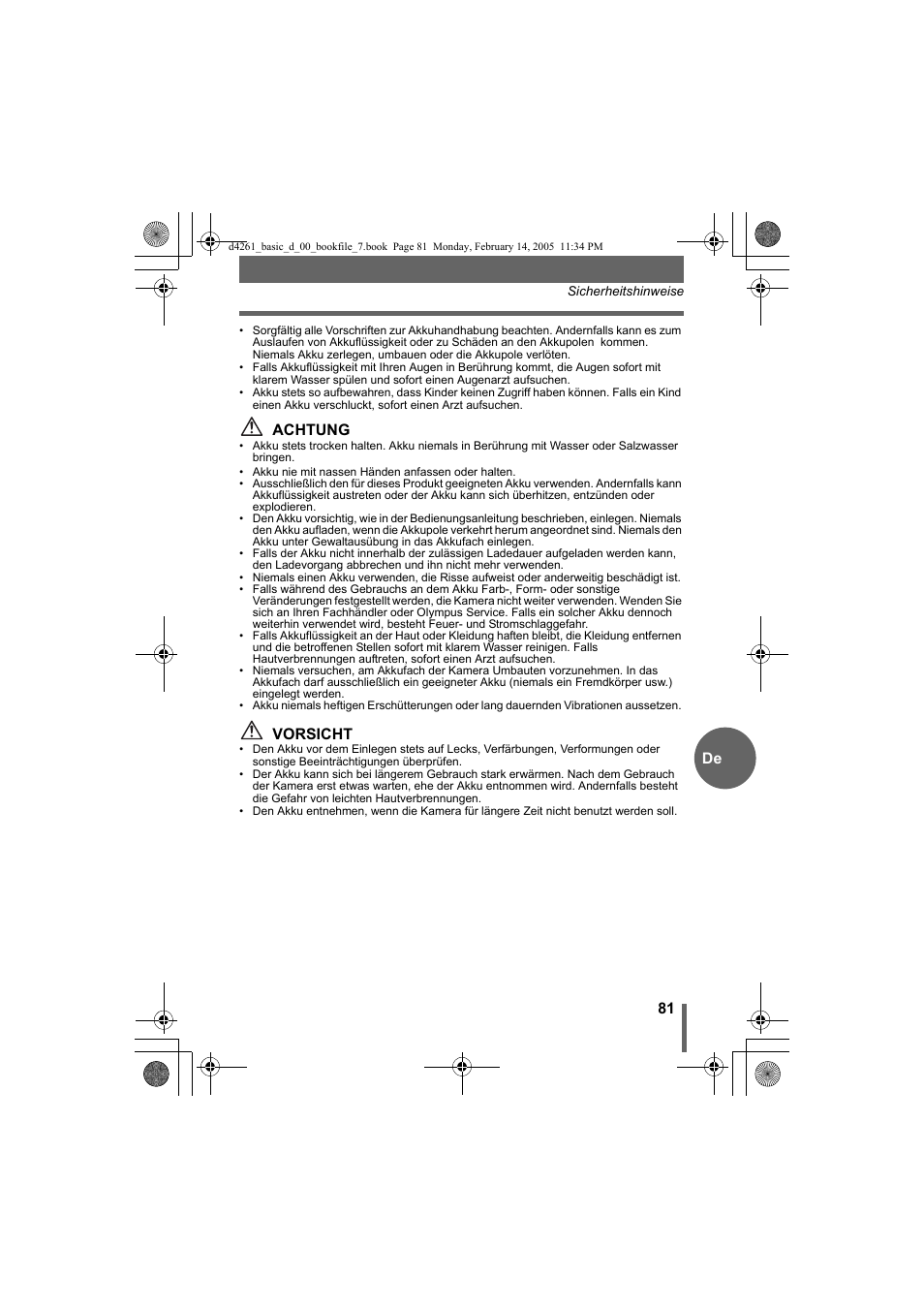 Olympus D-630 Zoom User Manual | Page 81 / 100