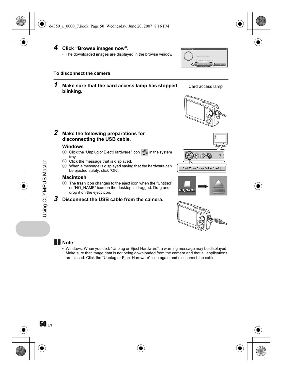 Olympus STYLUS 820 User Manual | Page 50 / 84