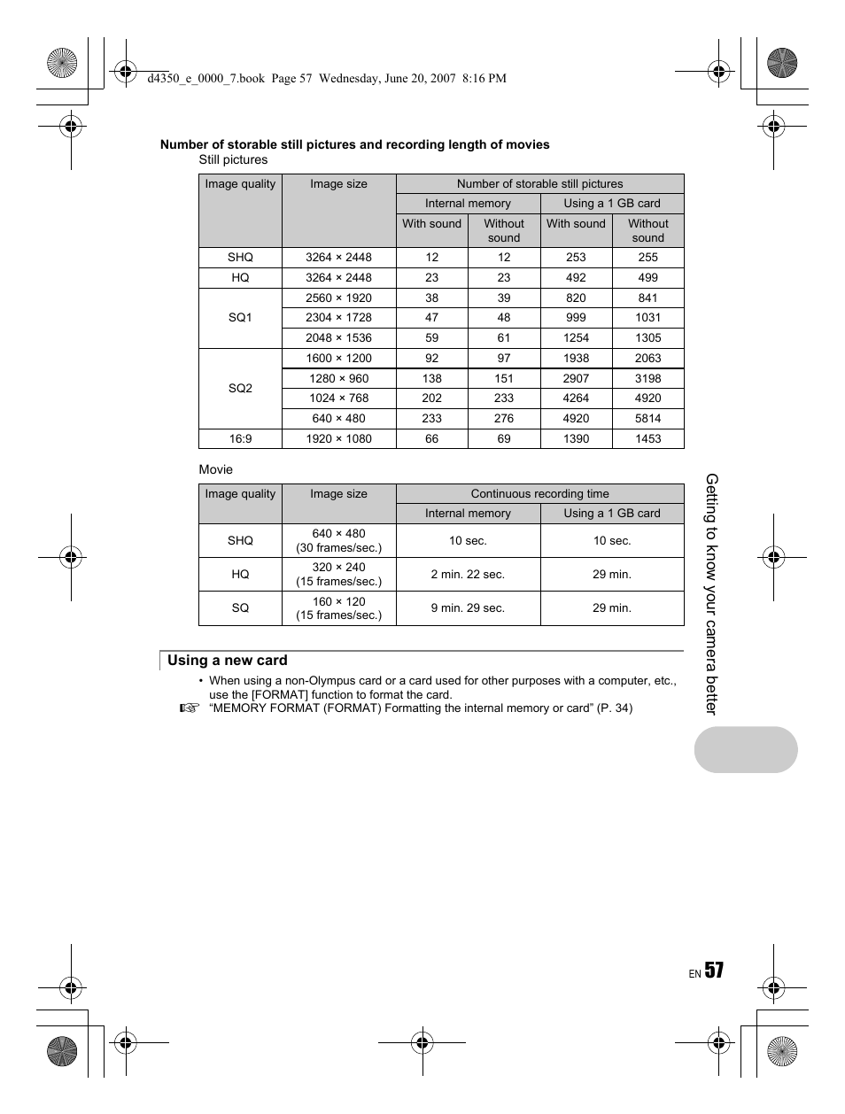 Getting to know your camera better | Olympus STYLUS 820 User Manual | Page 57 / 84