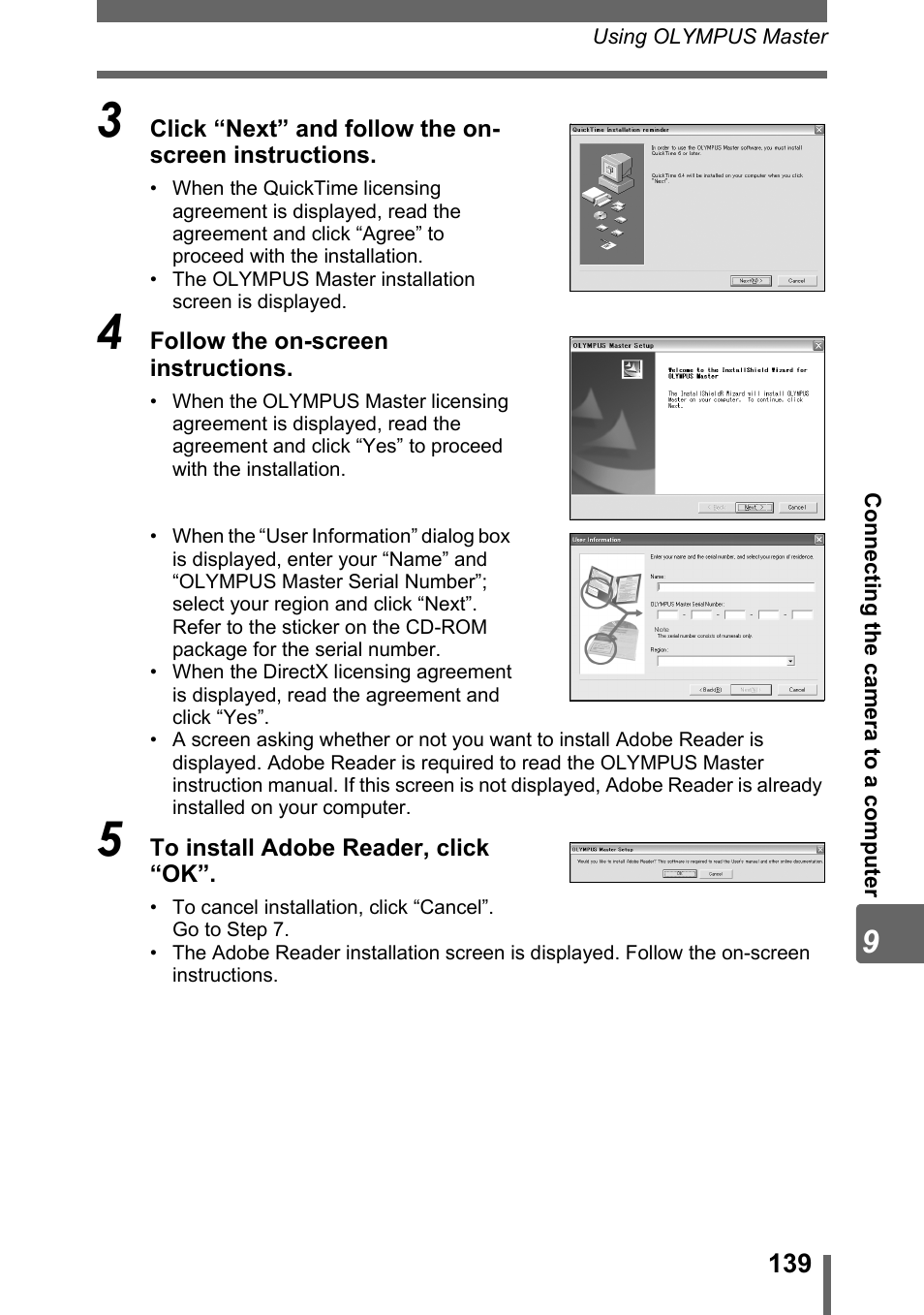 Olympus SP-500 UZ User Manual | Page 139 / 189
