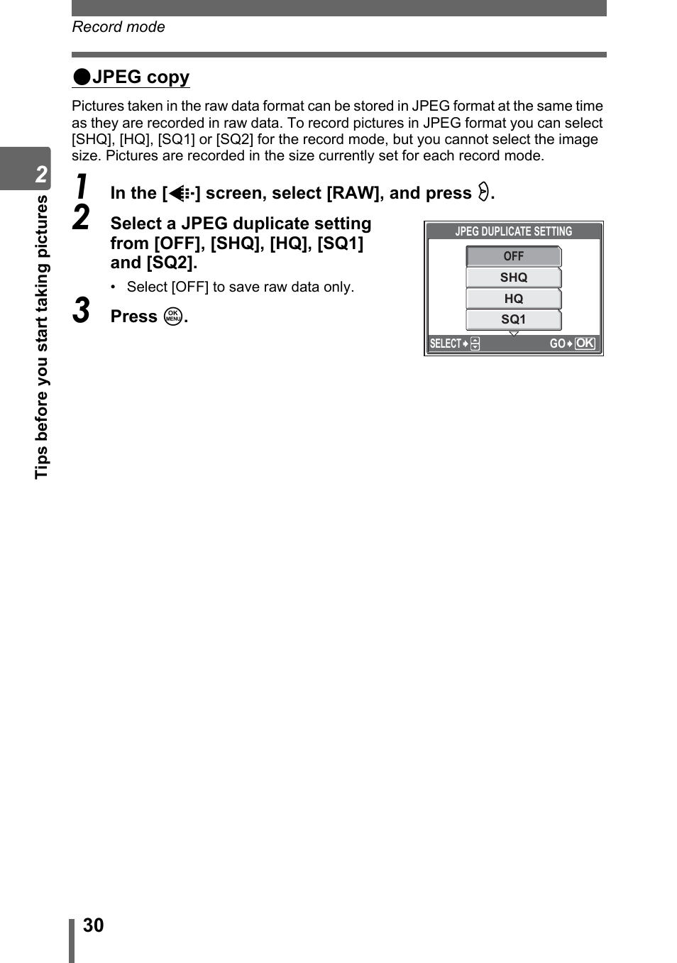 Olympus SP-500 UZ User Manual | Page 30 / 189
