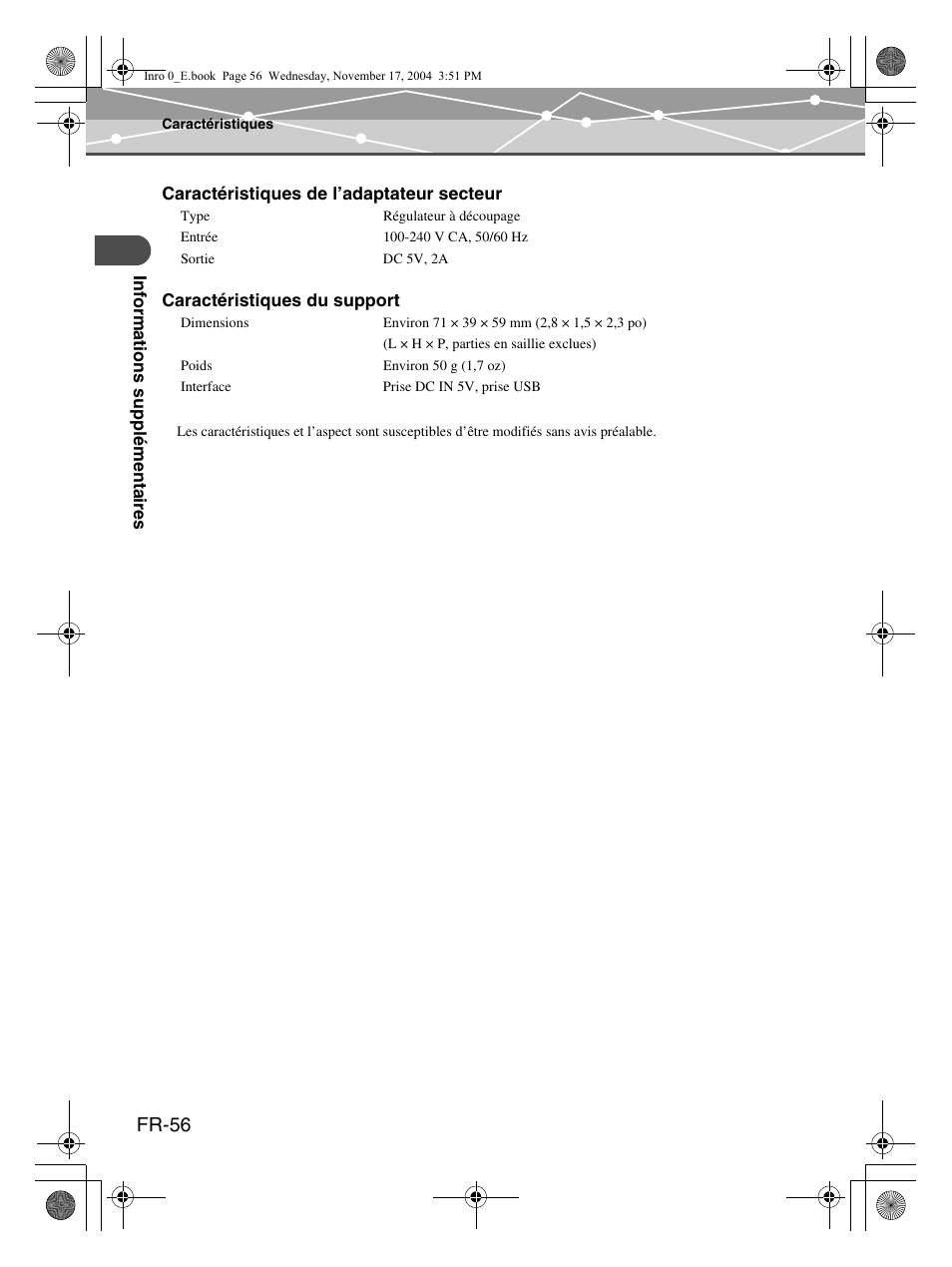 Fr-56 | Olympus mrobe 100 User Manual | Page 114 / 180