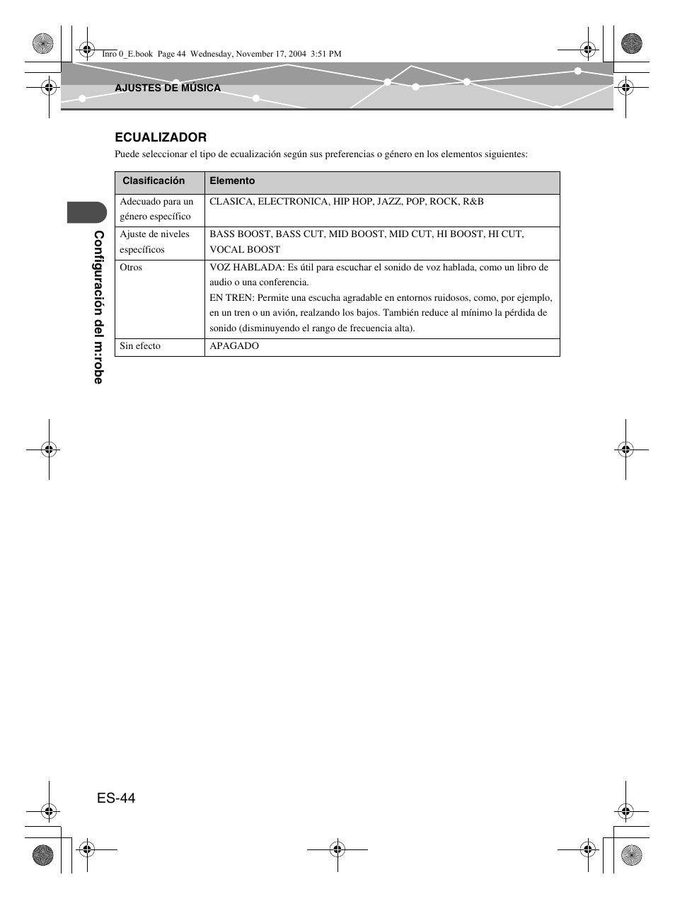 Es-44 | Olympus mrobe 100 User Manual | Page 160 / 180