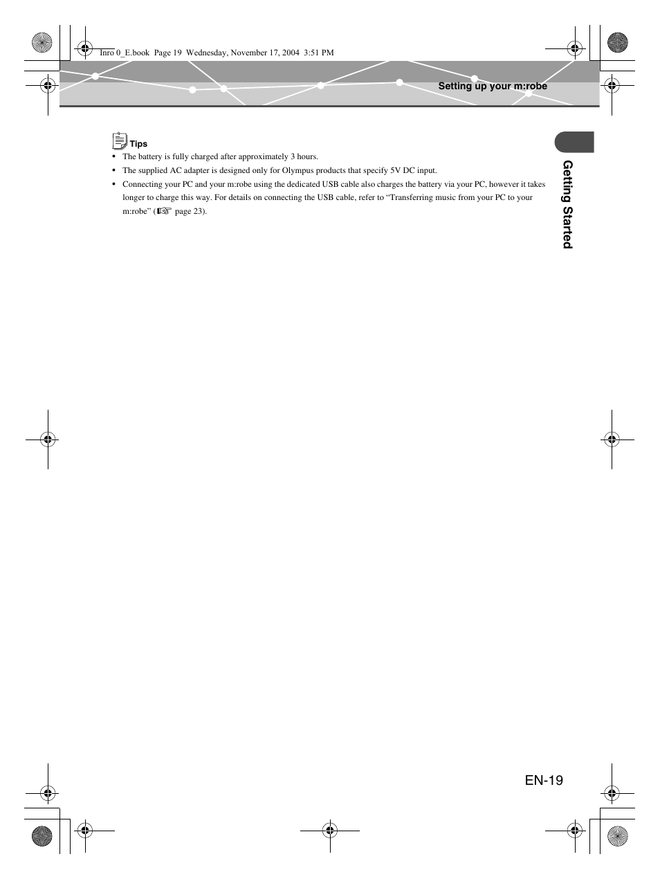 En-19 | Olympus mrobe 100 User Manual | Page 19 / 180