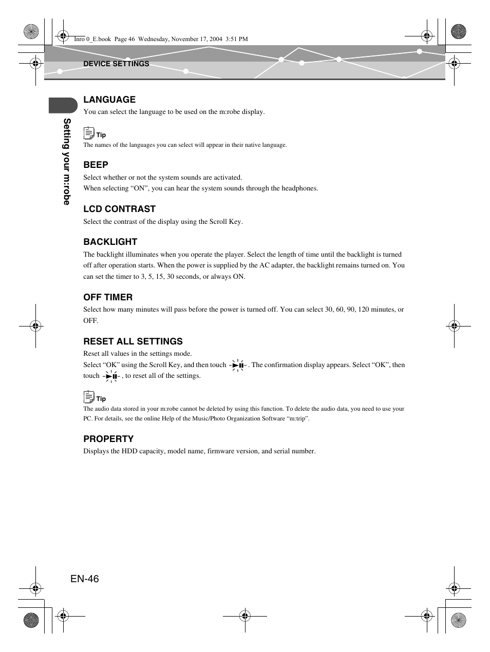 En-46 | Olympus mrobe 100 User Manual | Page 46 / 180