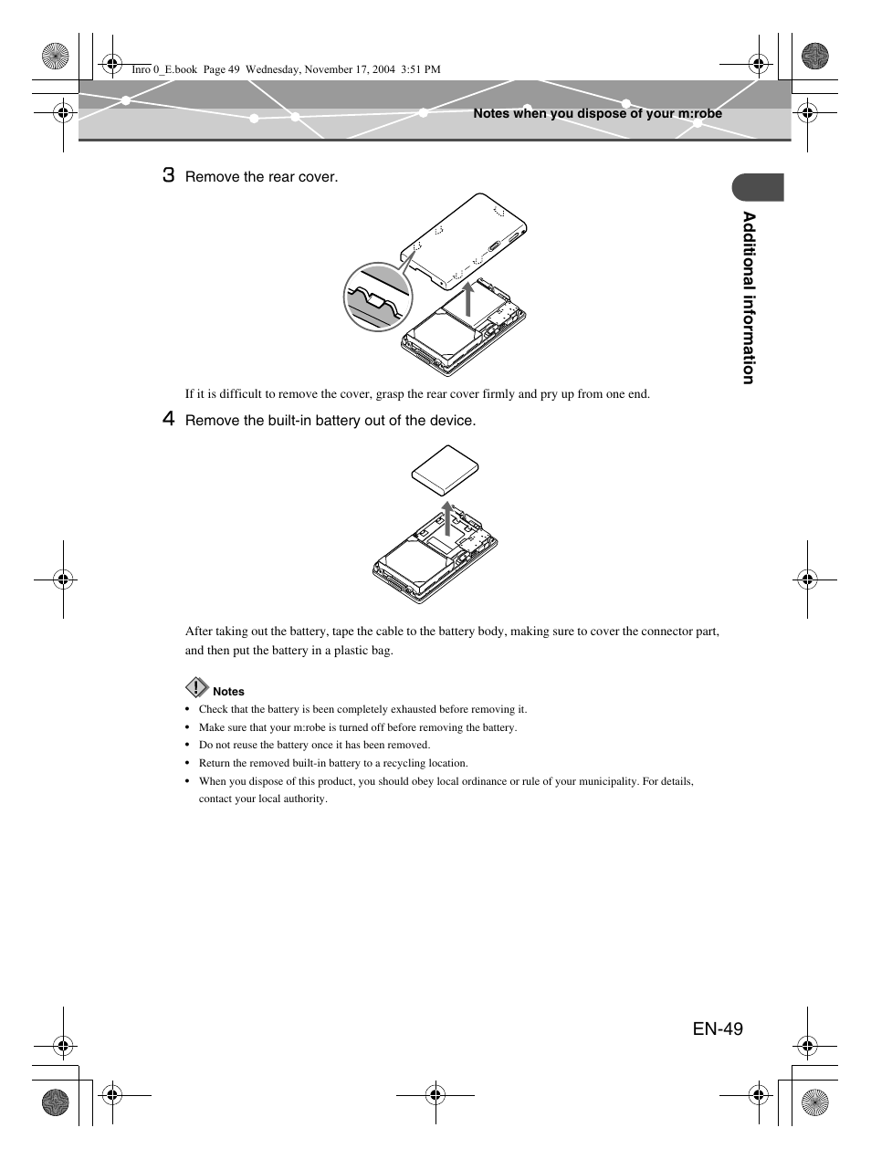 En-49 | Olympus mrobe 100 User Manual | Page 49 / 180