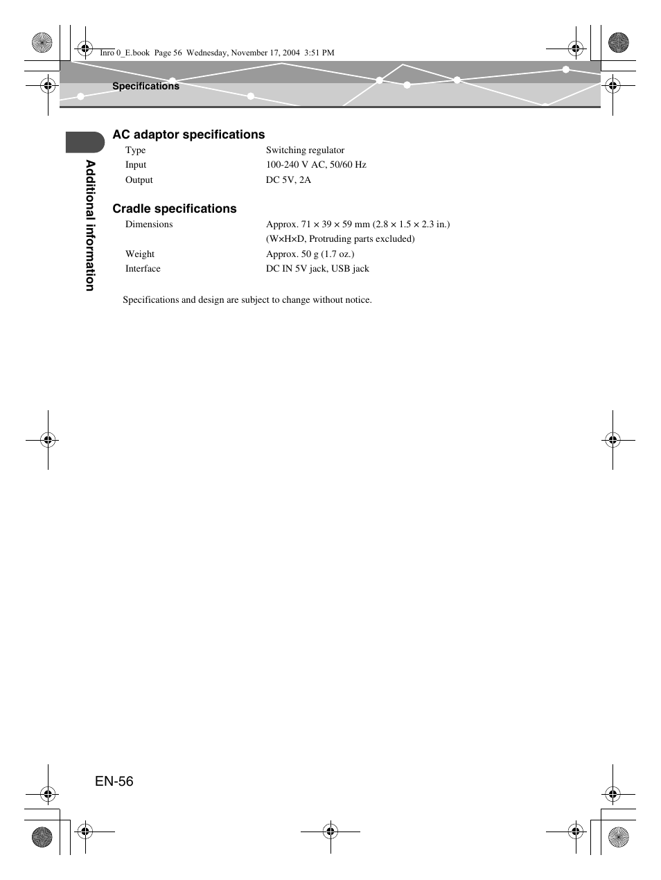 En-56 | Olympus mrobe 100 User Manual | Page 56 / 180