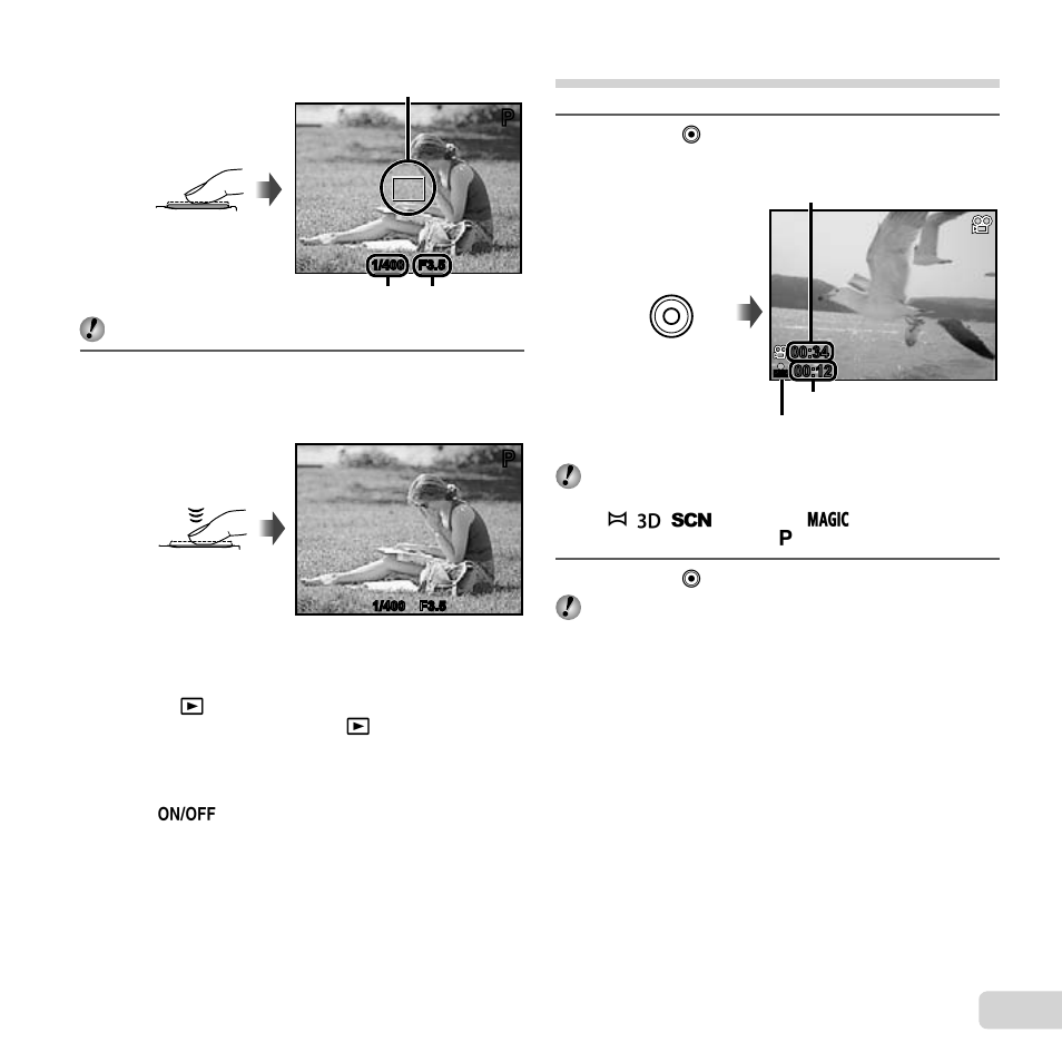 17 en, Shooting movies | Olympus SZ-11 User Manual | Page 17 / 80