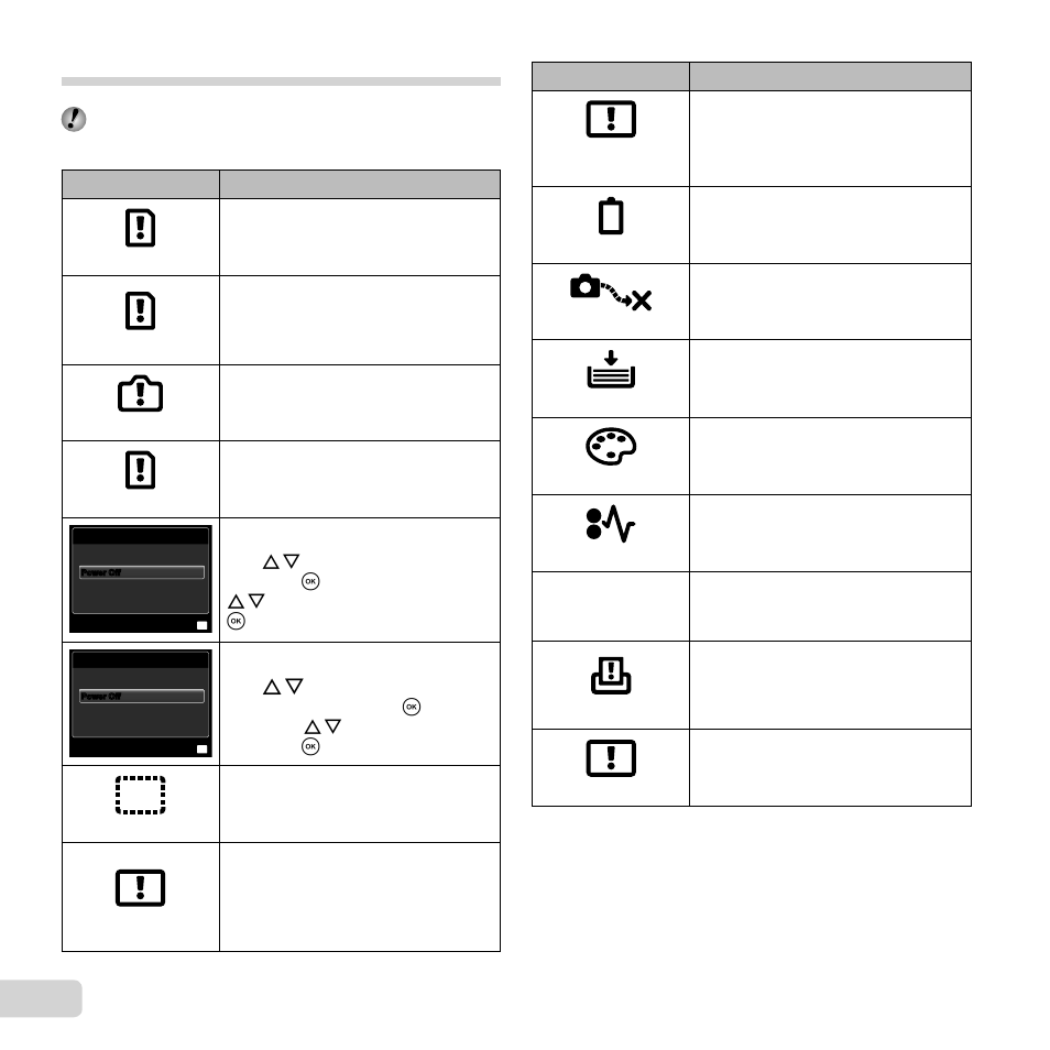 58 en, Error message | Olympus SZ-11 User Manual | Page 58 / 80